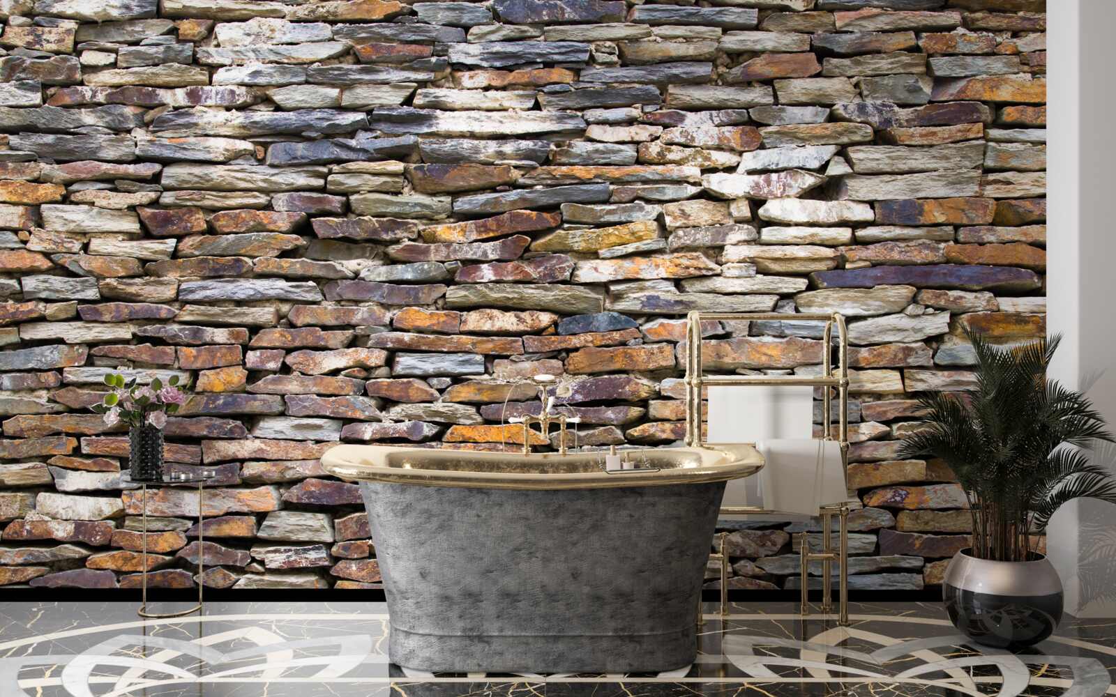 Fototapeta čierna bridlicová bariéra