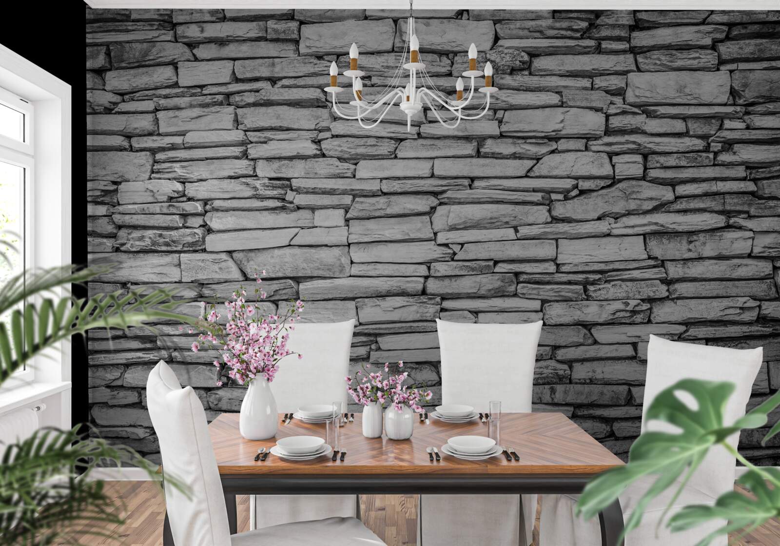 Fototapeta konštrukcia steny zo sivého kameňa