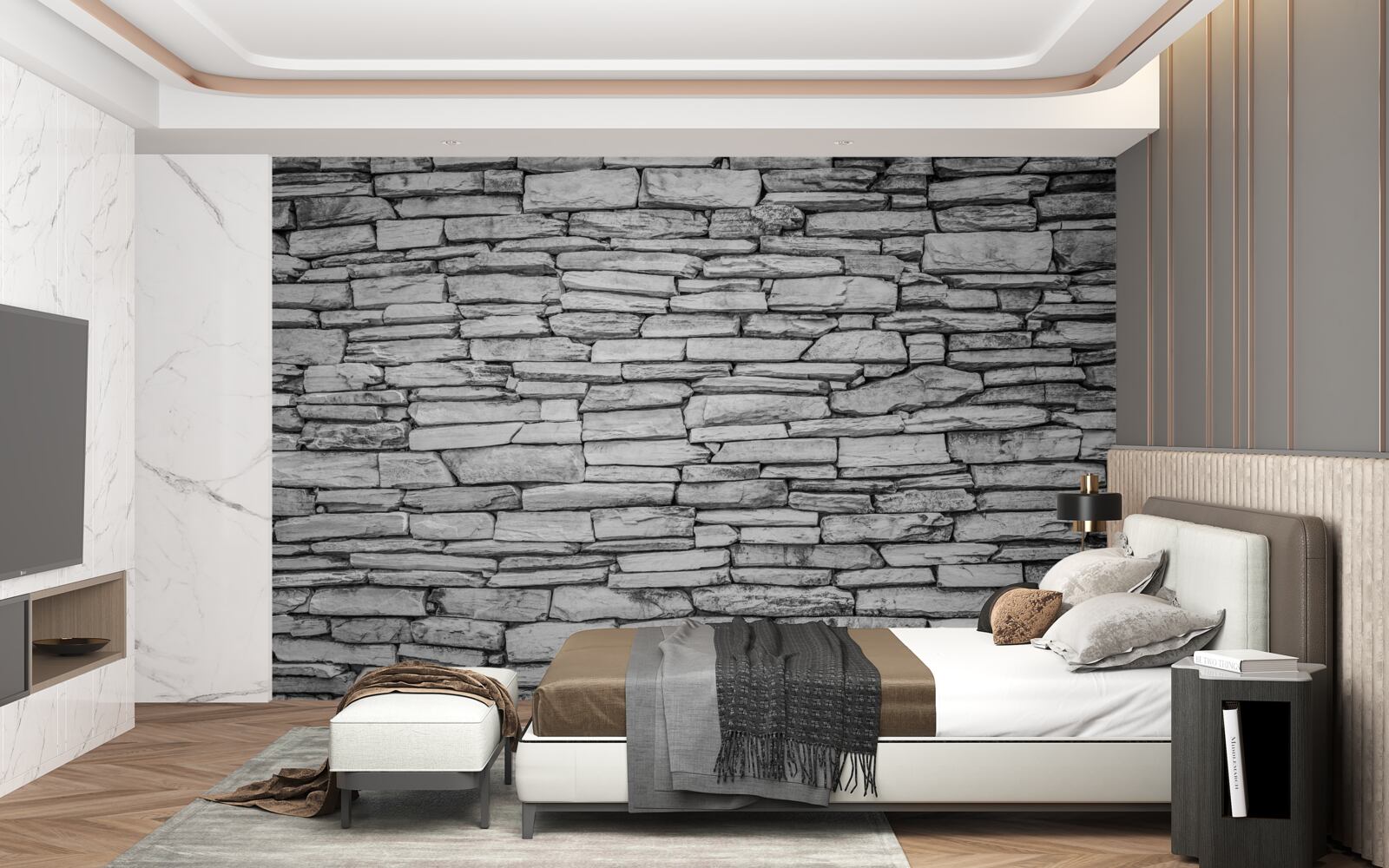 Fototapeta konštrukcia steny zo sivého kameňa