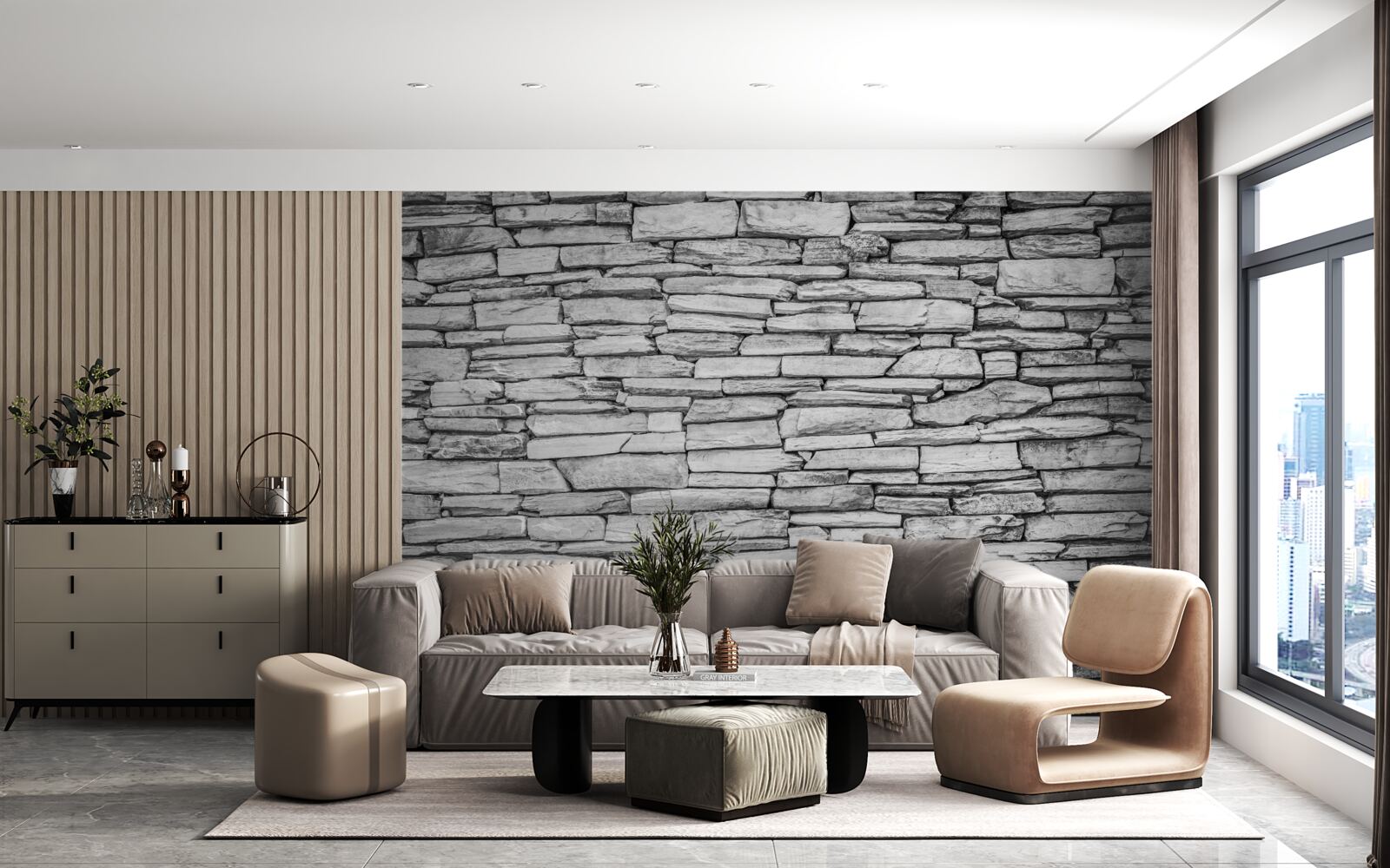 Fototapeta konštrukcia steny zo sivého kameňa