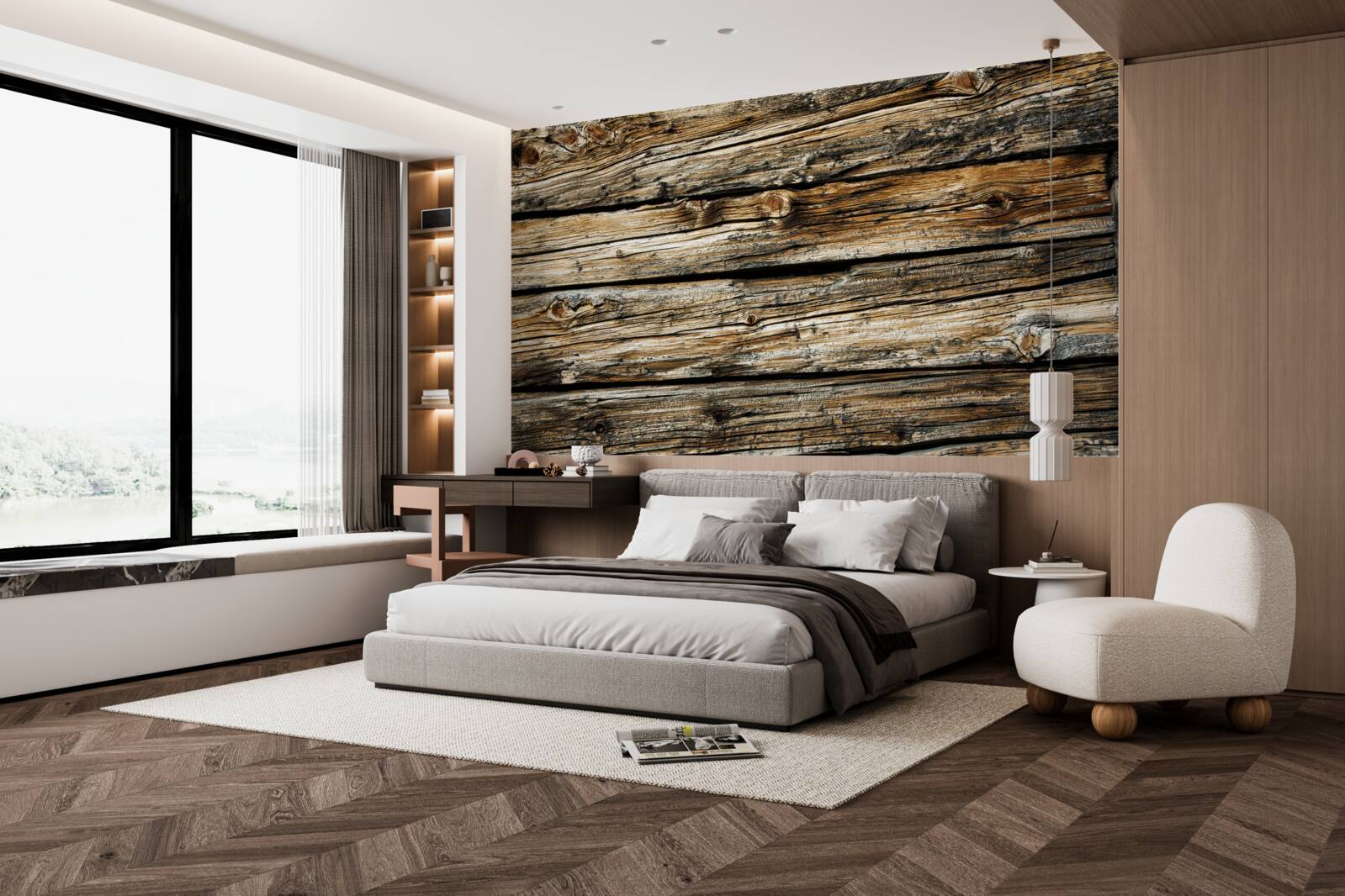 Fototapeta autentická drevená doska v retro štýle