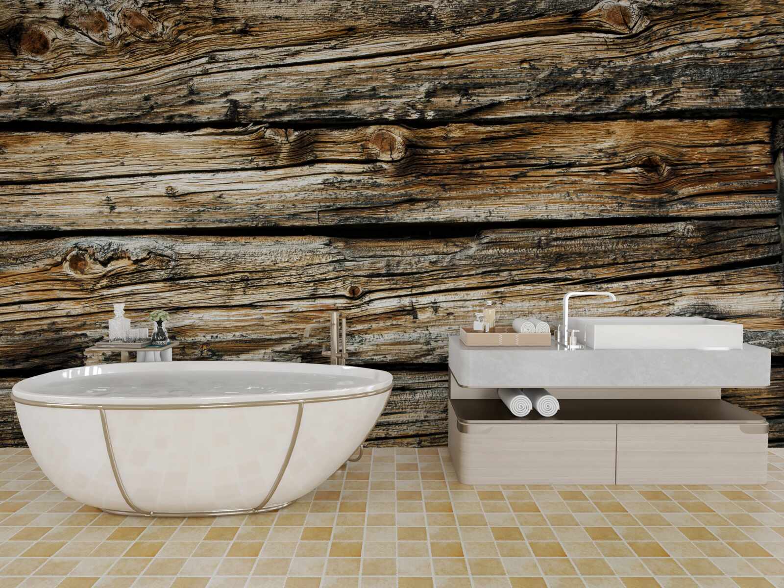 Fototapeta autentická drevená doska v retro štýle