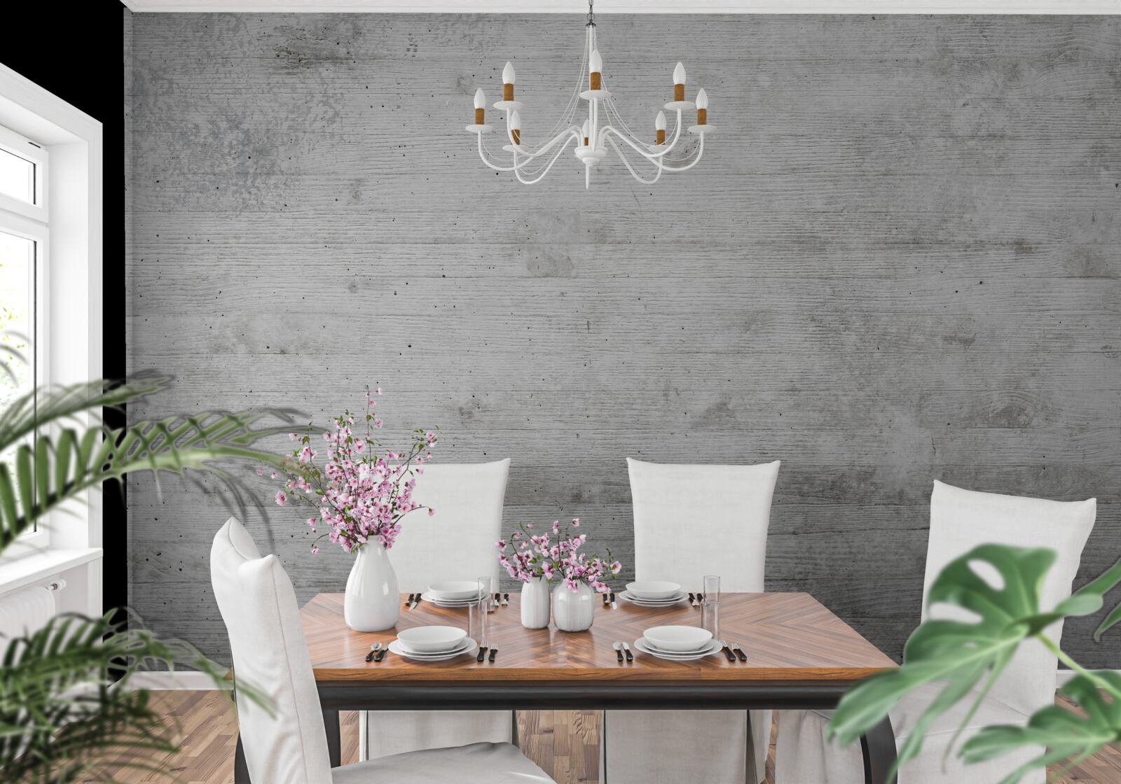 Fototapeta svetlošedá drevená stena