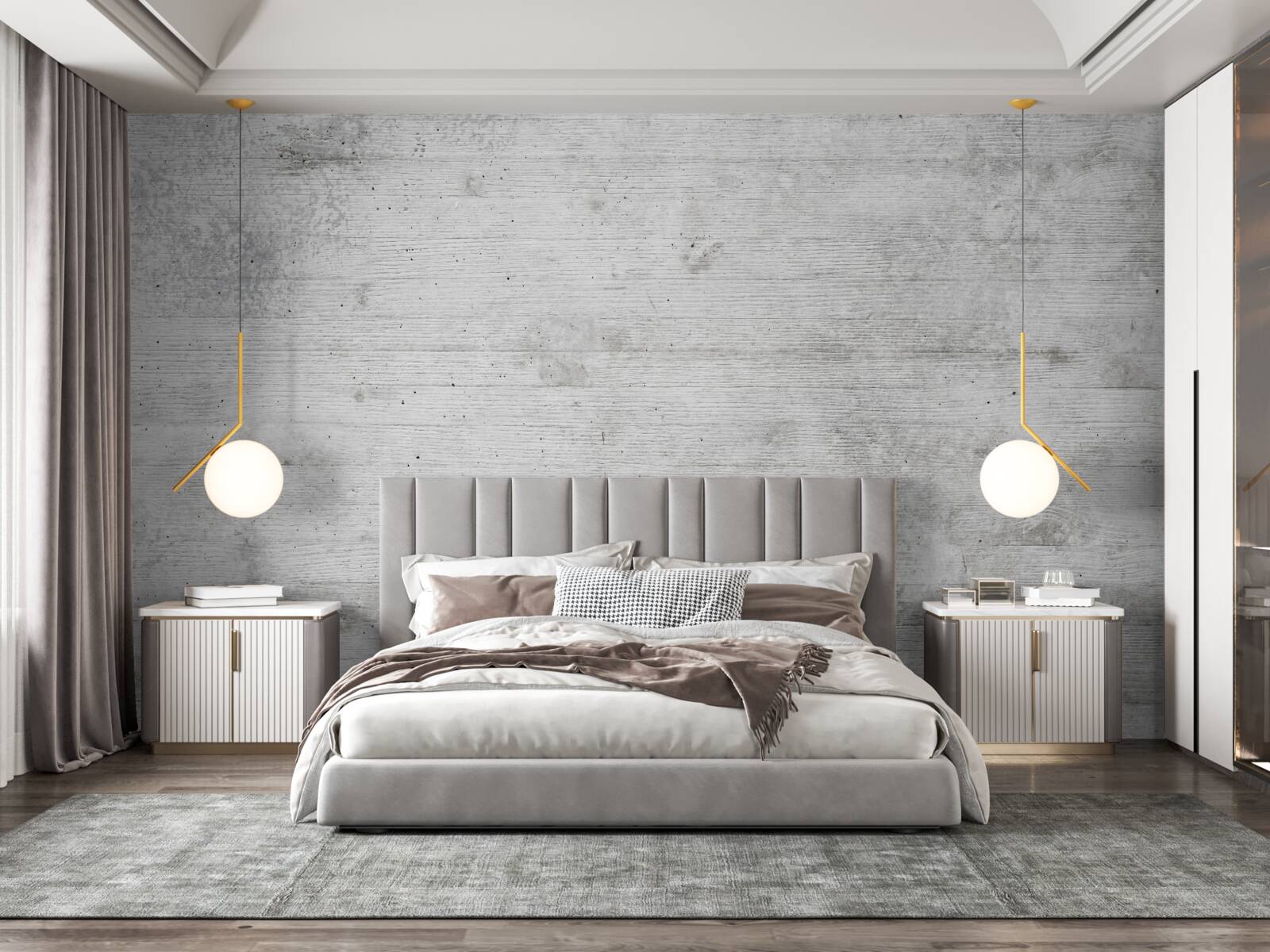 Fototapeta svetlošedá drevená stena