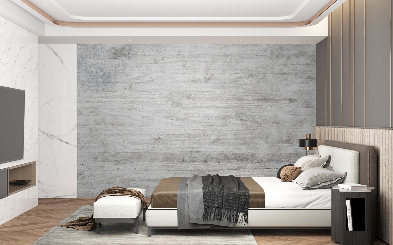 Fototapeta svetlošedá drevená stena