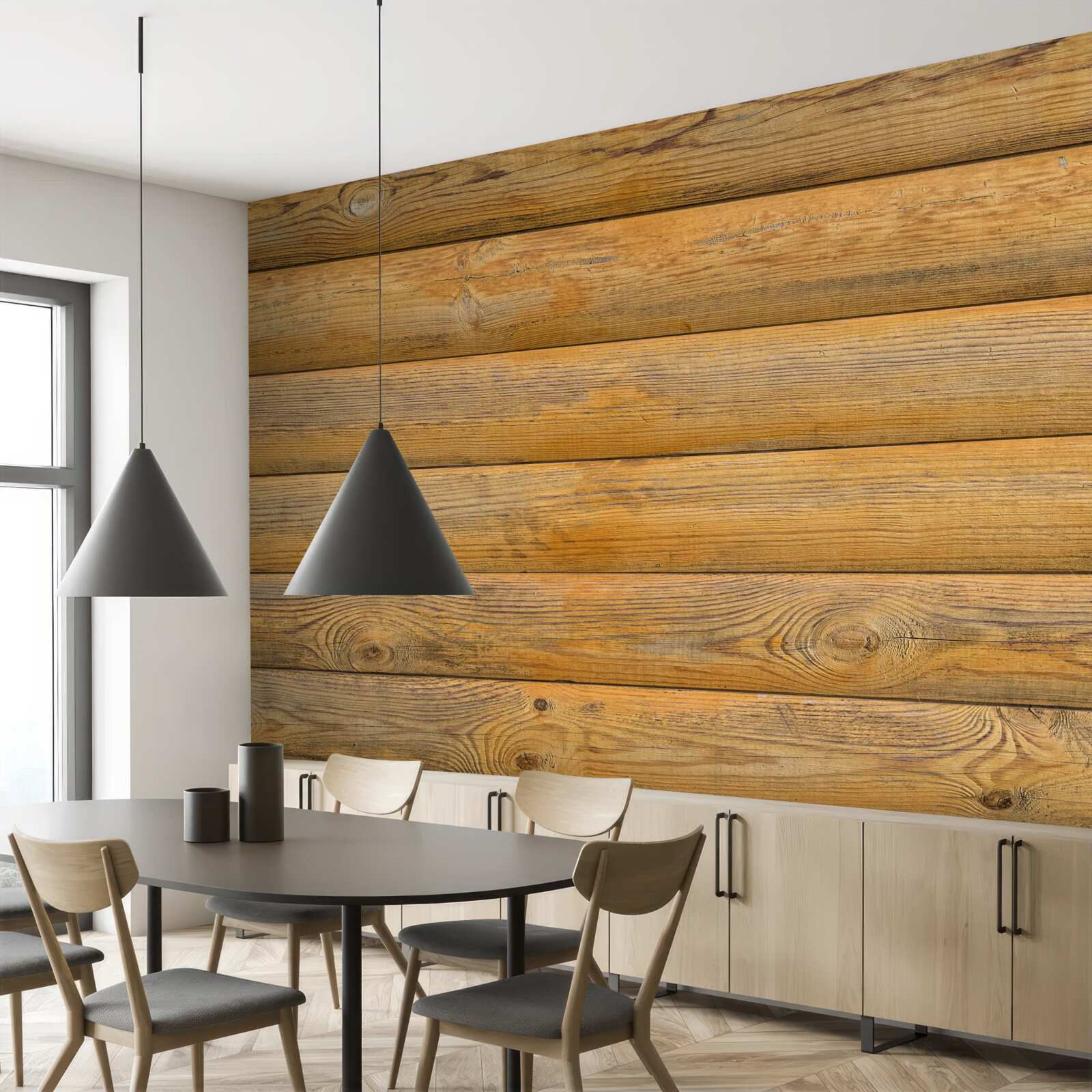 Fototapeta Stena lemovaná vaňami