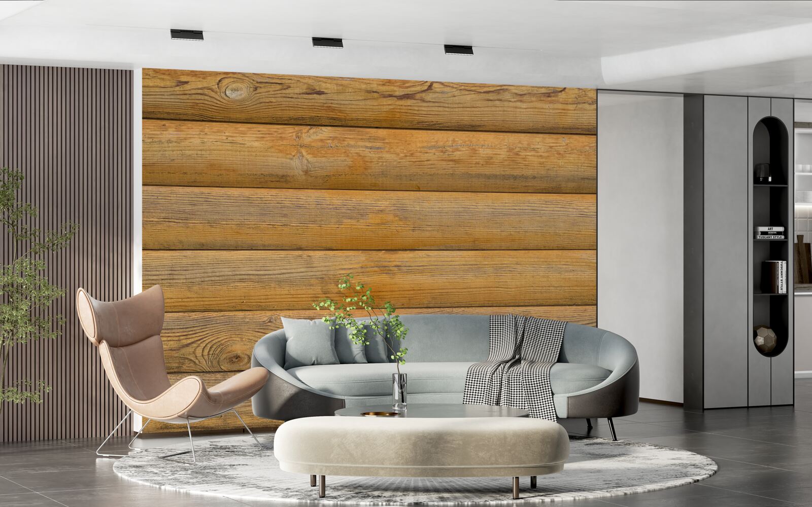 Fototapeta Stena lemovaná vaňami