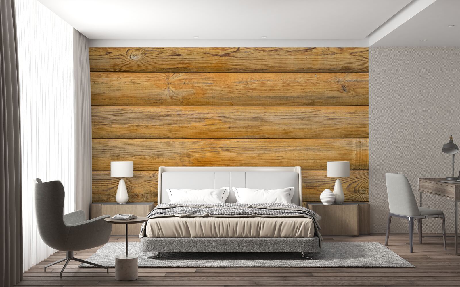 Fototapeta Stena lemovaná vaňami