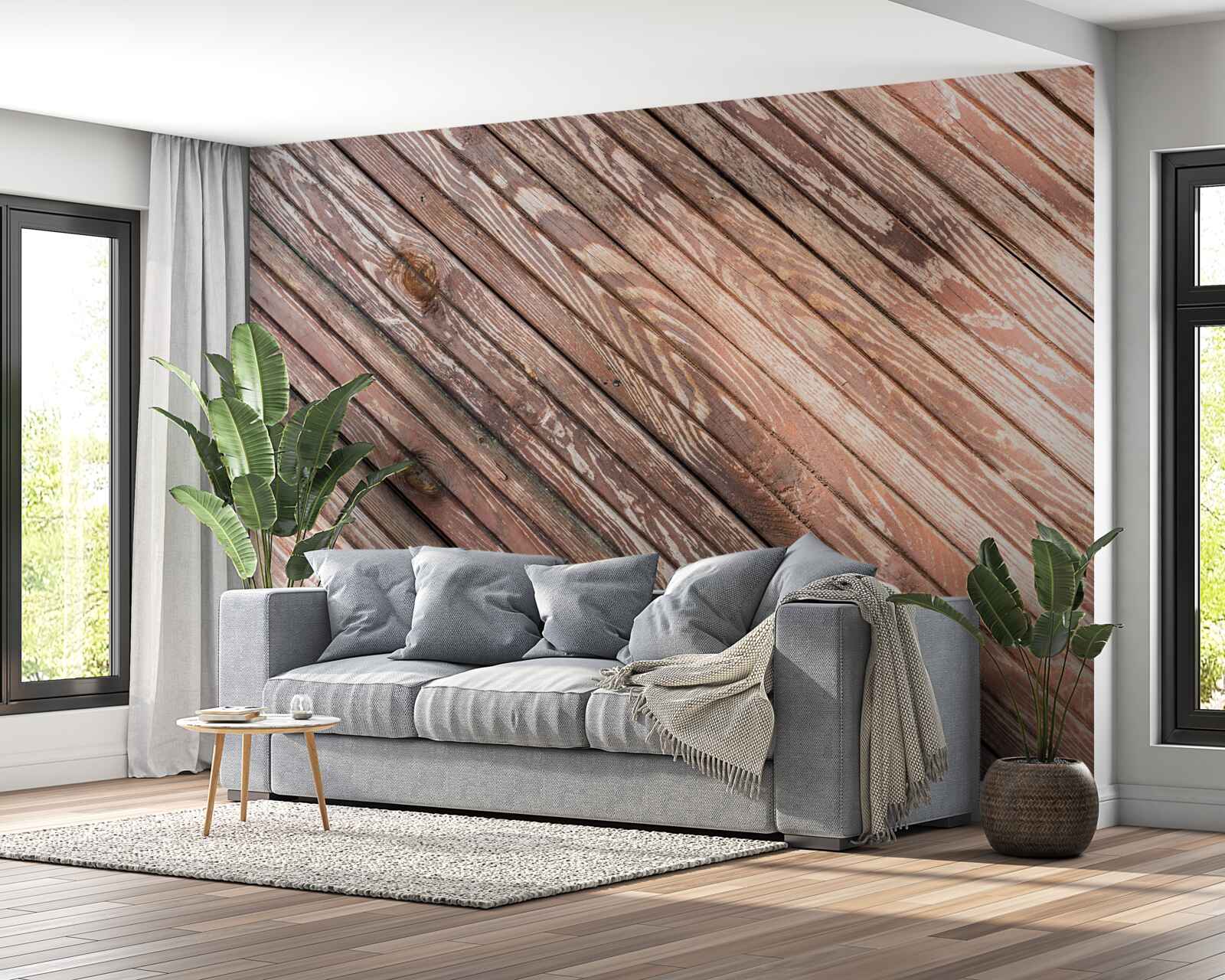 Fototapeta úzke drevené tyče