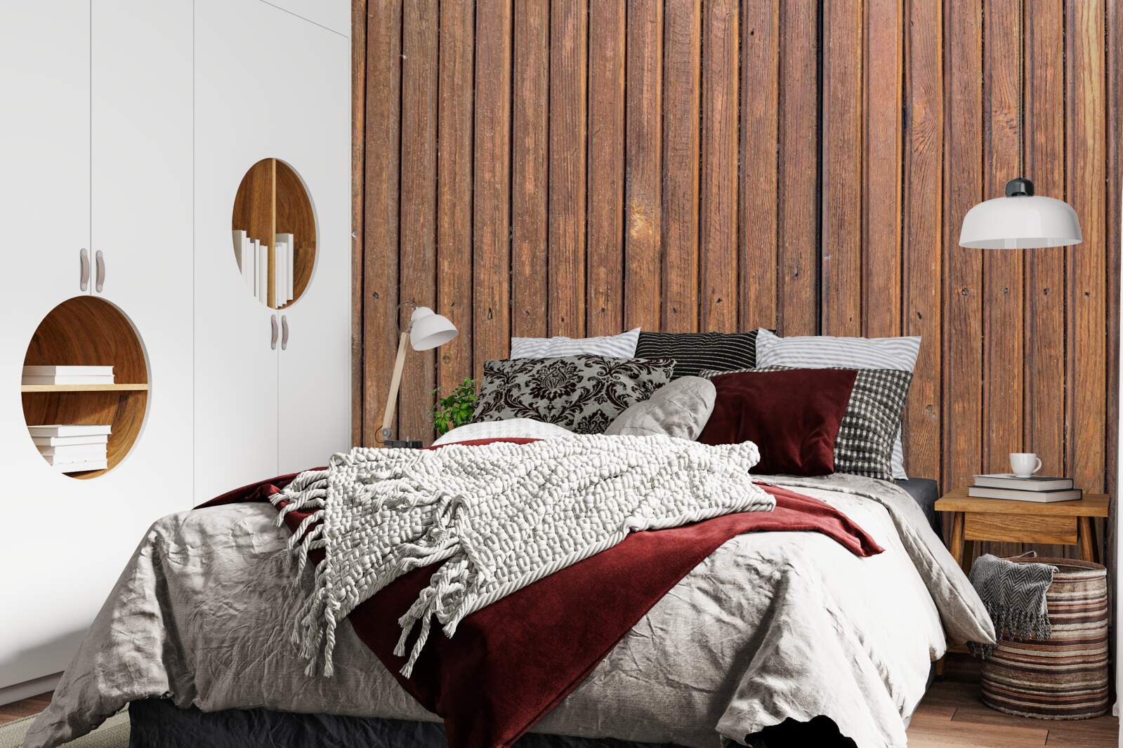 Fototapeta súvislá bariéra zo starých drevených trámov