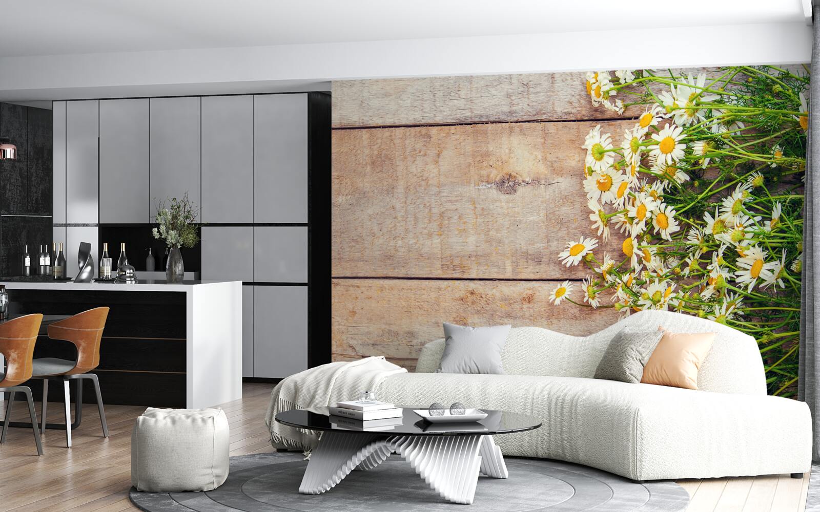 Fototapeta niekoľko sedmokrások ležiacich na tanečnom parkete