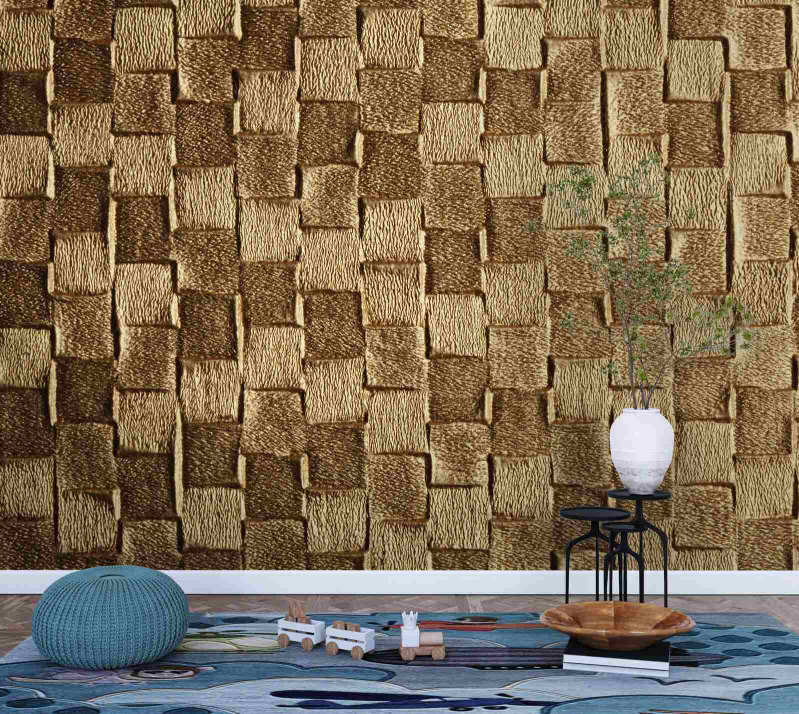 Fototapeta hnedý štvorcový motív