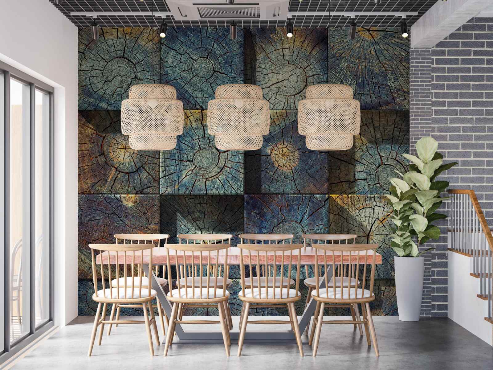 Fototapeta umelecký predmet z pozostatkov stromov