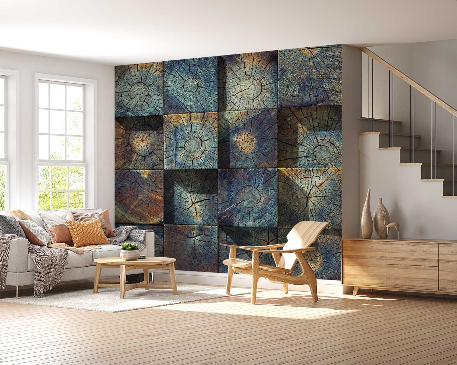 Fototapeta umelecký predmet z pozostatkov stromov