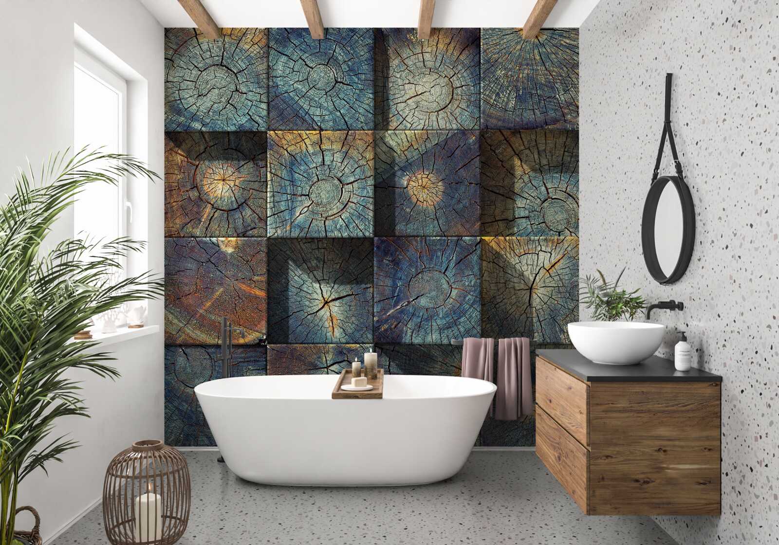 Fototapeta umelecký predmet z pozostatkov stromov