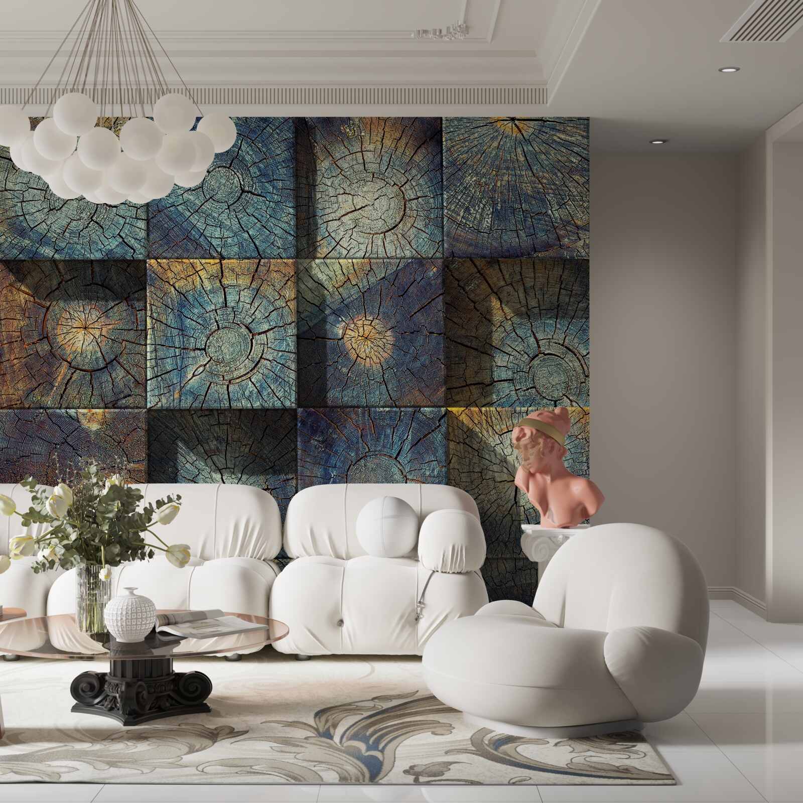 Fototapeta umelecký predmet z pozostatkov stromov