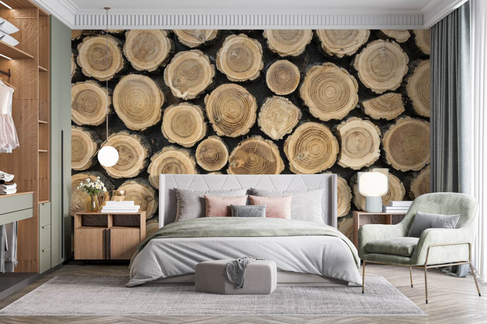 Fototapeta padnuté stromy v tvare kruhu