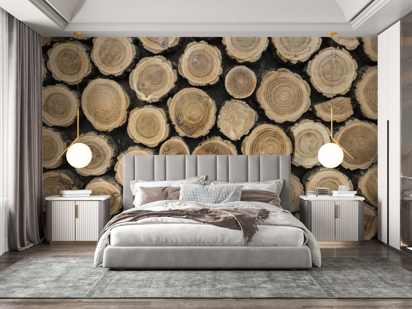 Fototapeta padnuté stromy v tvare kruhu