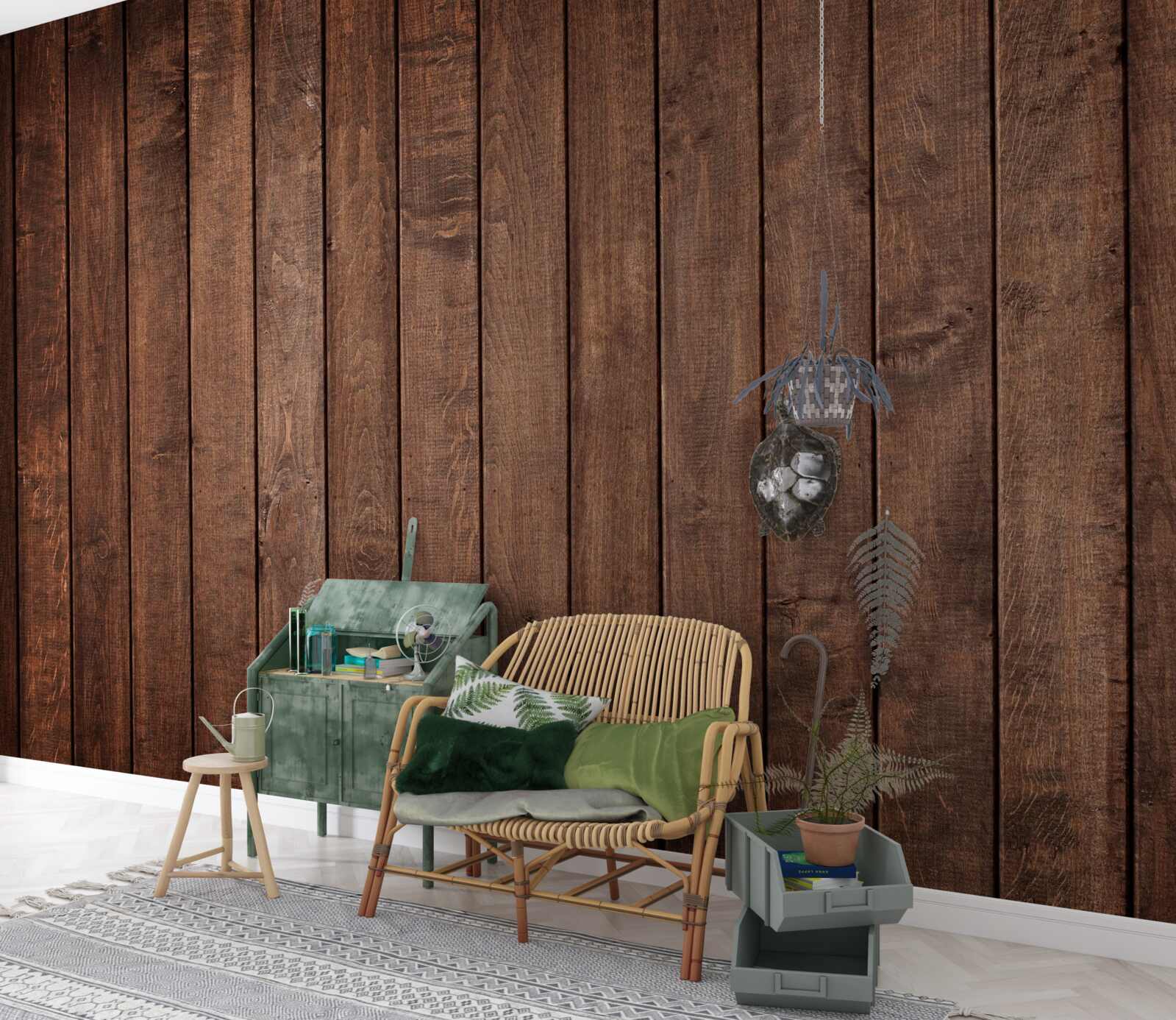 Fototapeta Parketová doska má atraktívny tmavohnedý odtieň