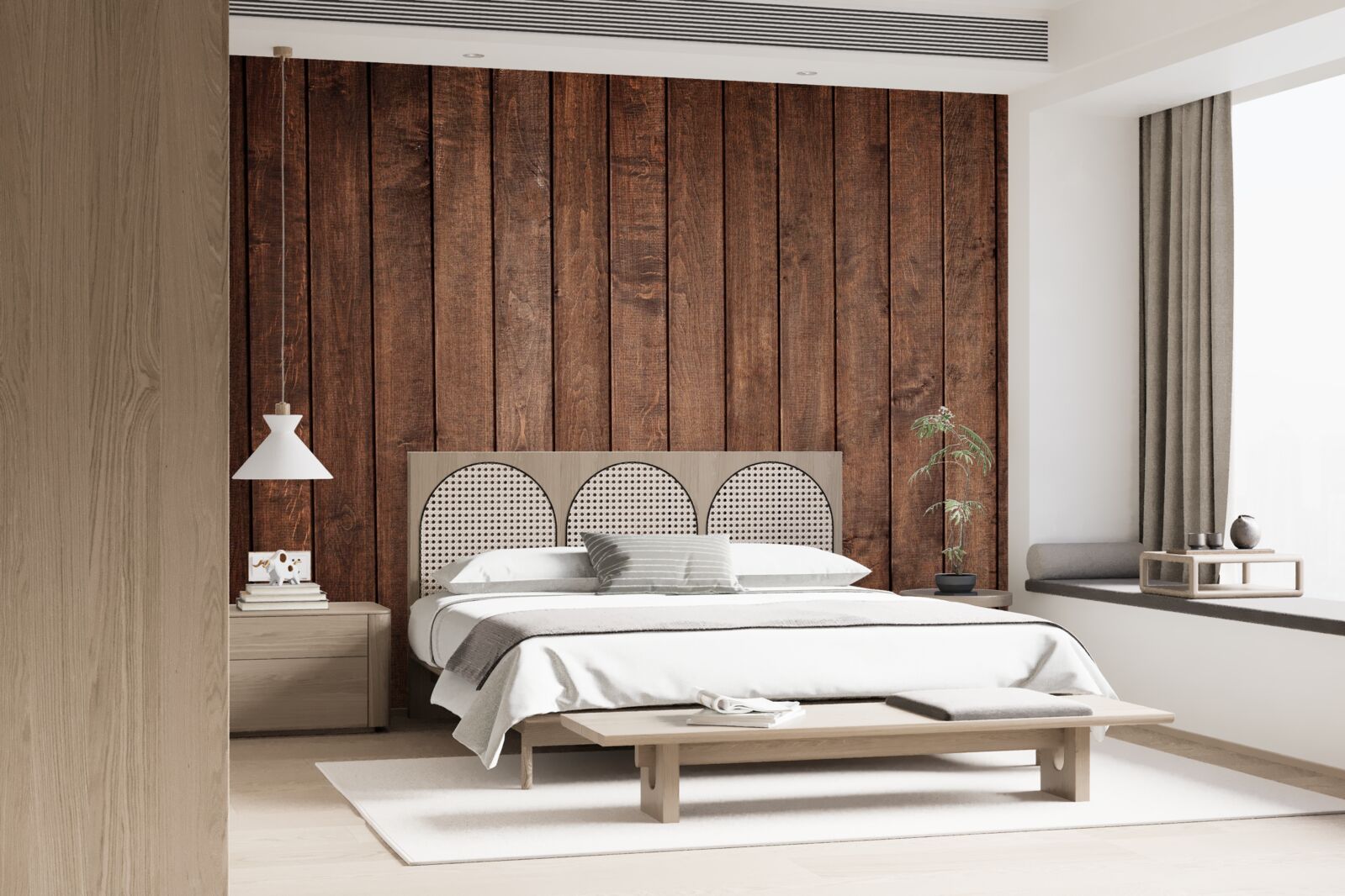 Fototapeta Parketová doska má atraktívny tmavohnedý odtieň