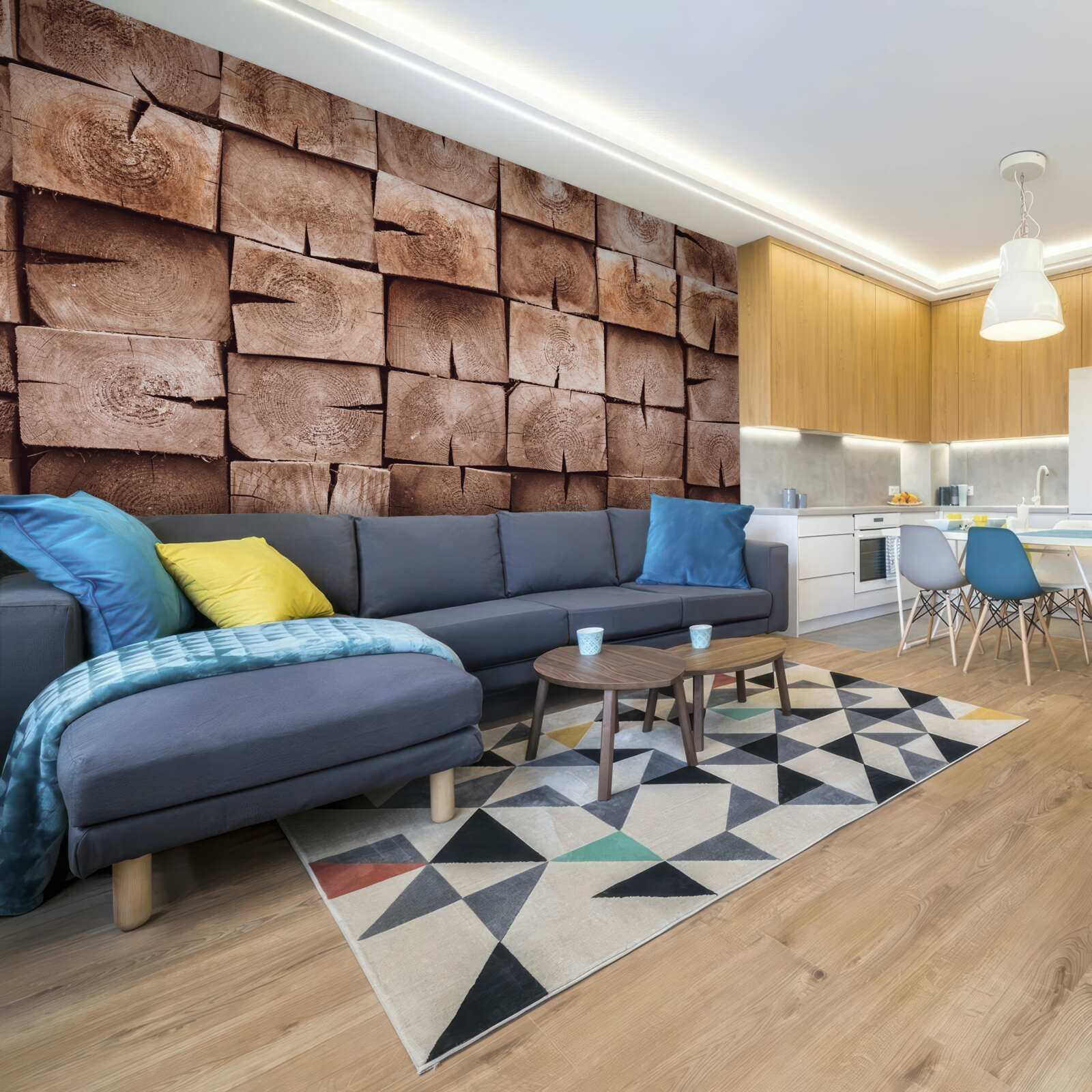 Fototapeta stoh drevených polien