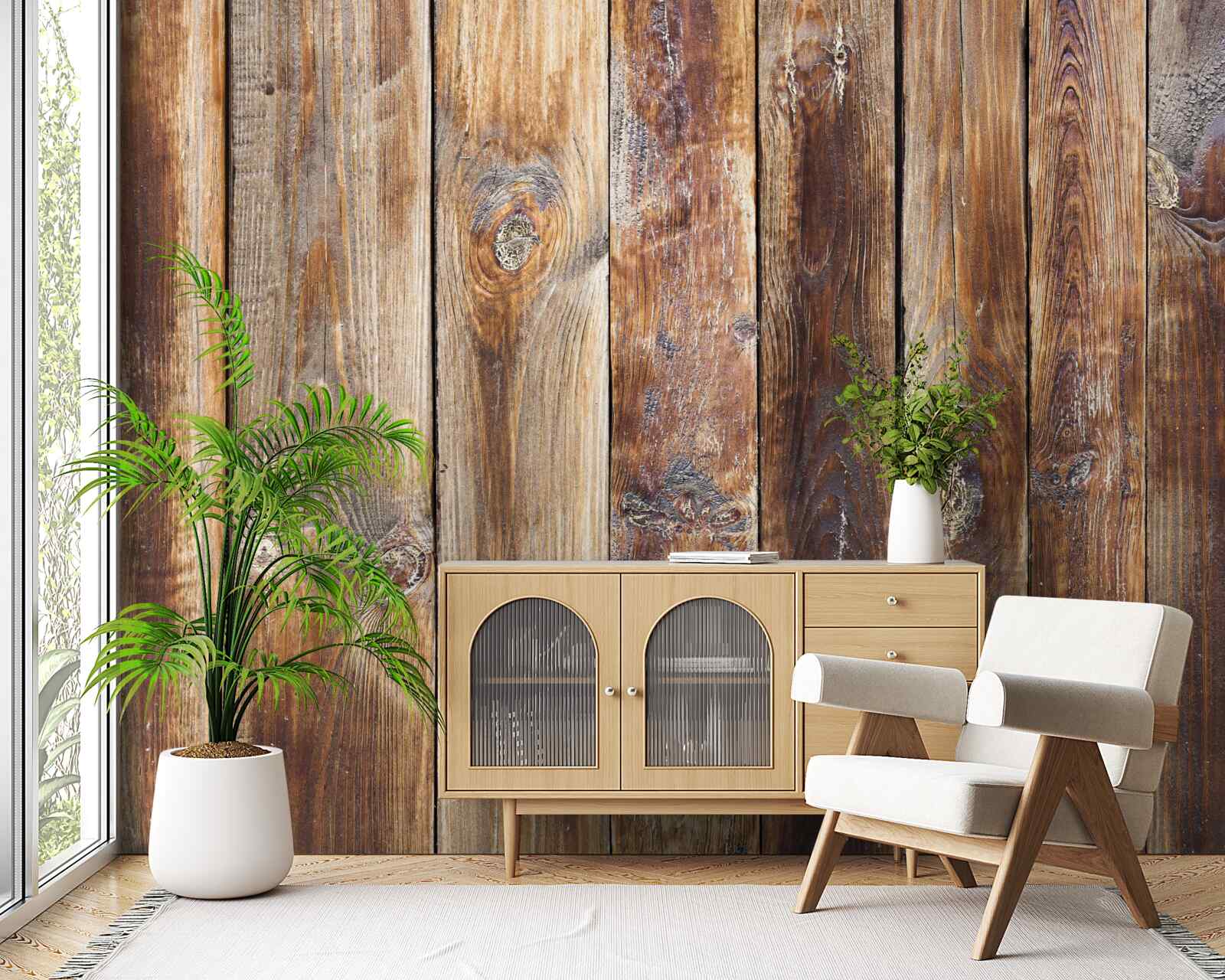 Fototapeta trámy sú z tmavohnedého dreva