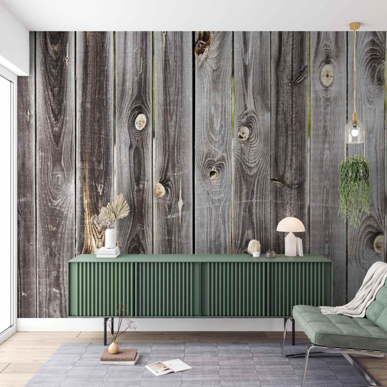 Fototapeta tmavosivý drevený plot