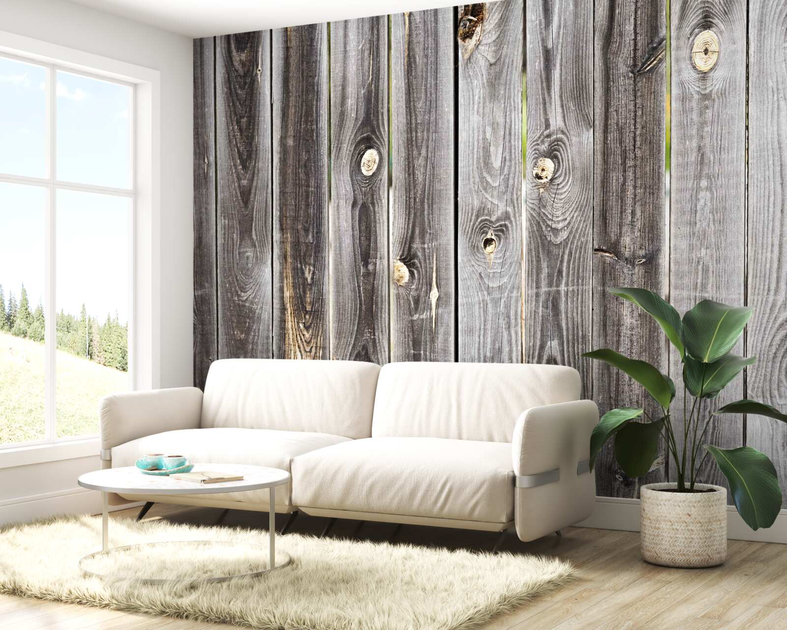 Fototapeta tmavosivý drevený plot