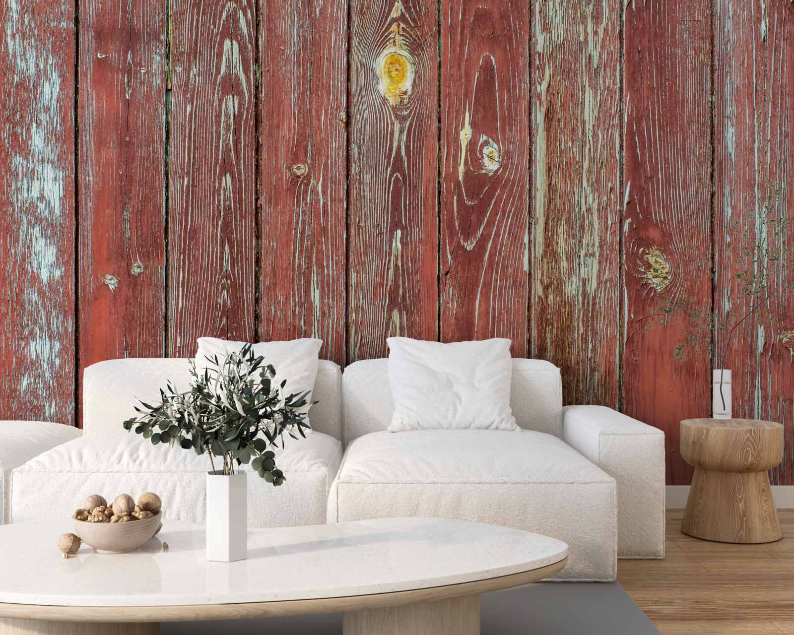 Fototapeta drevený podklad je červený a má starožitný vzhľad