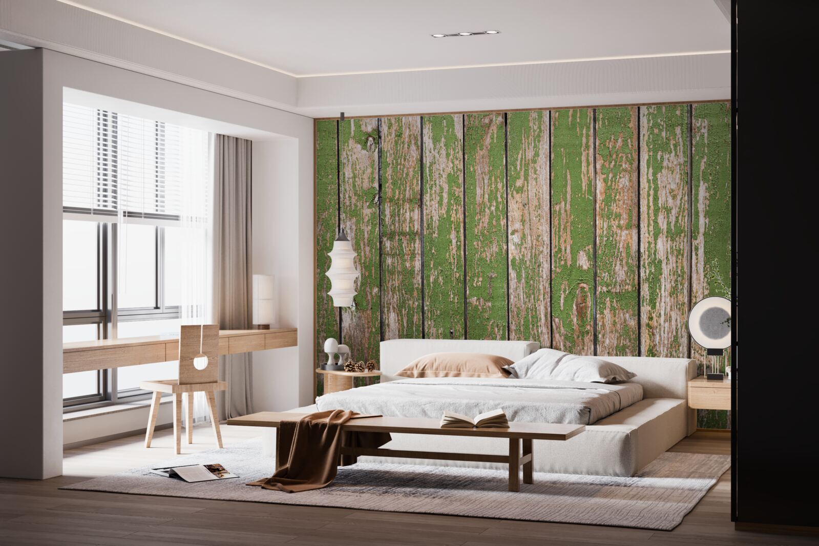 Fototapeta starodávny, zničený zelený plot