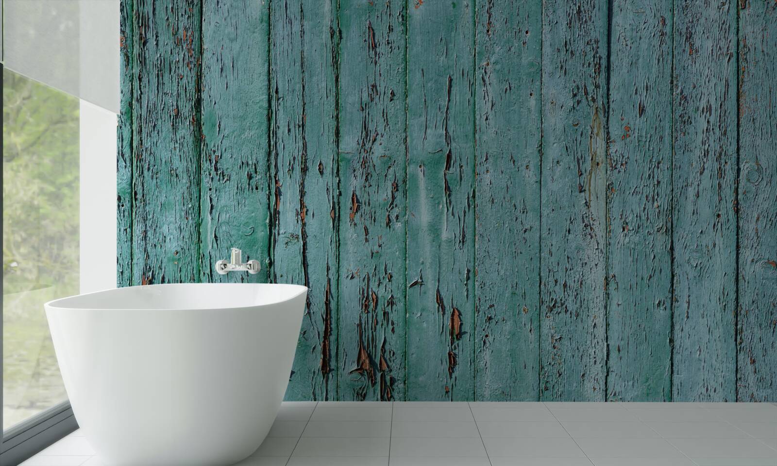 Fototapeta drevené dosky, maľované mätové, star