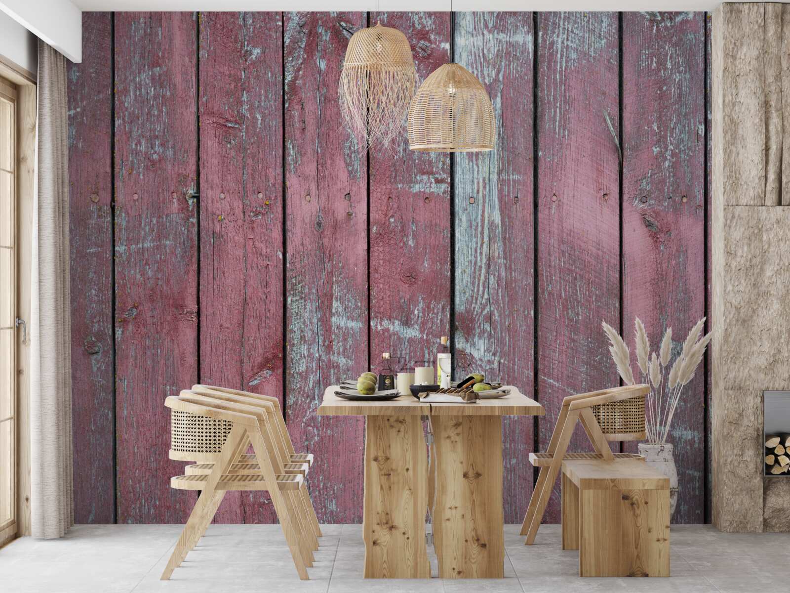 Fototapeta drevené pozadie v odtieni starého lila