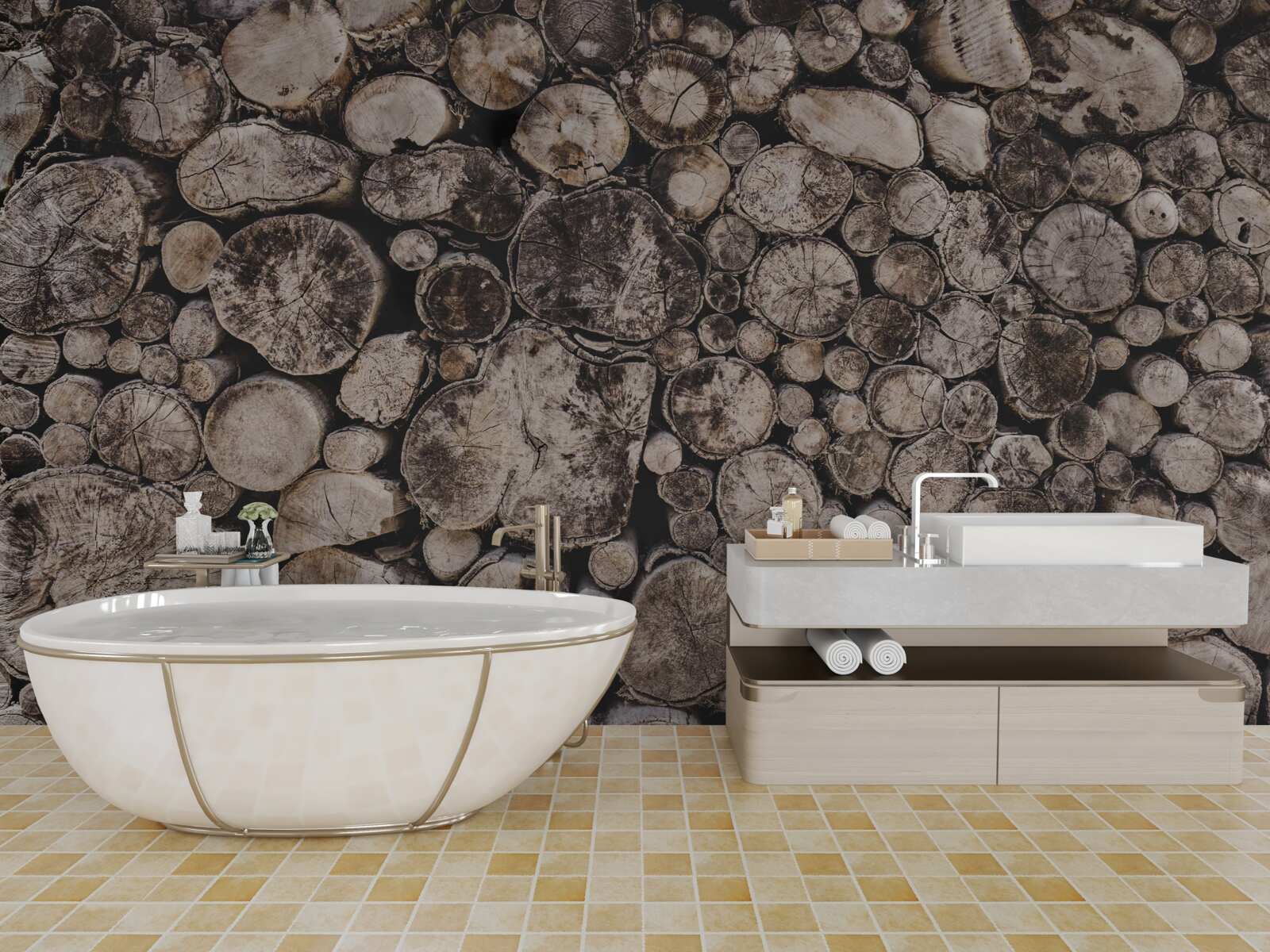 Fototapeta nečisté kusy dreva