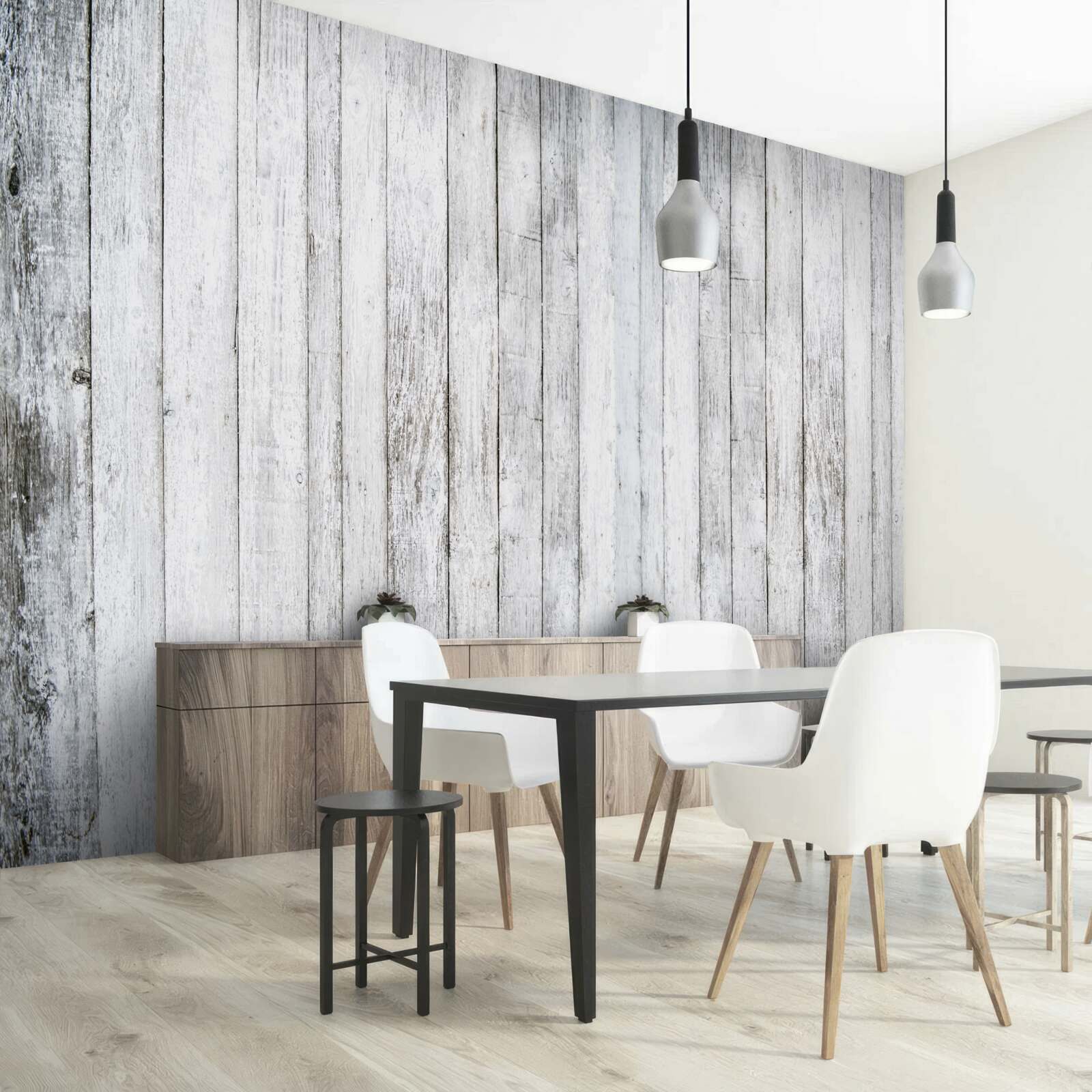 Fototapeta tenké palice zo svetlosivého dreva