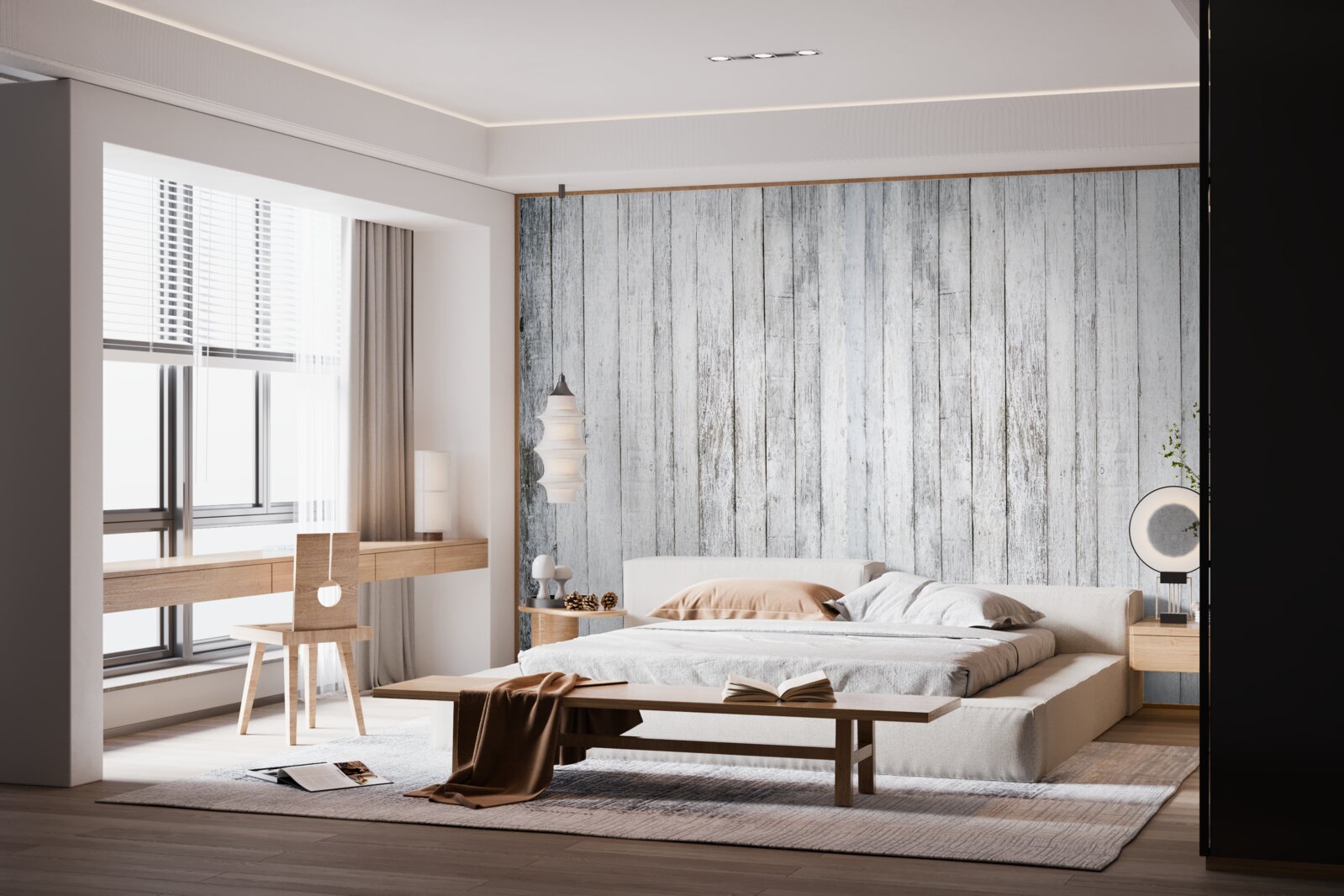 Fototapeta tenké palice zo svetlosivého dreva