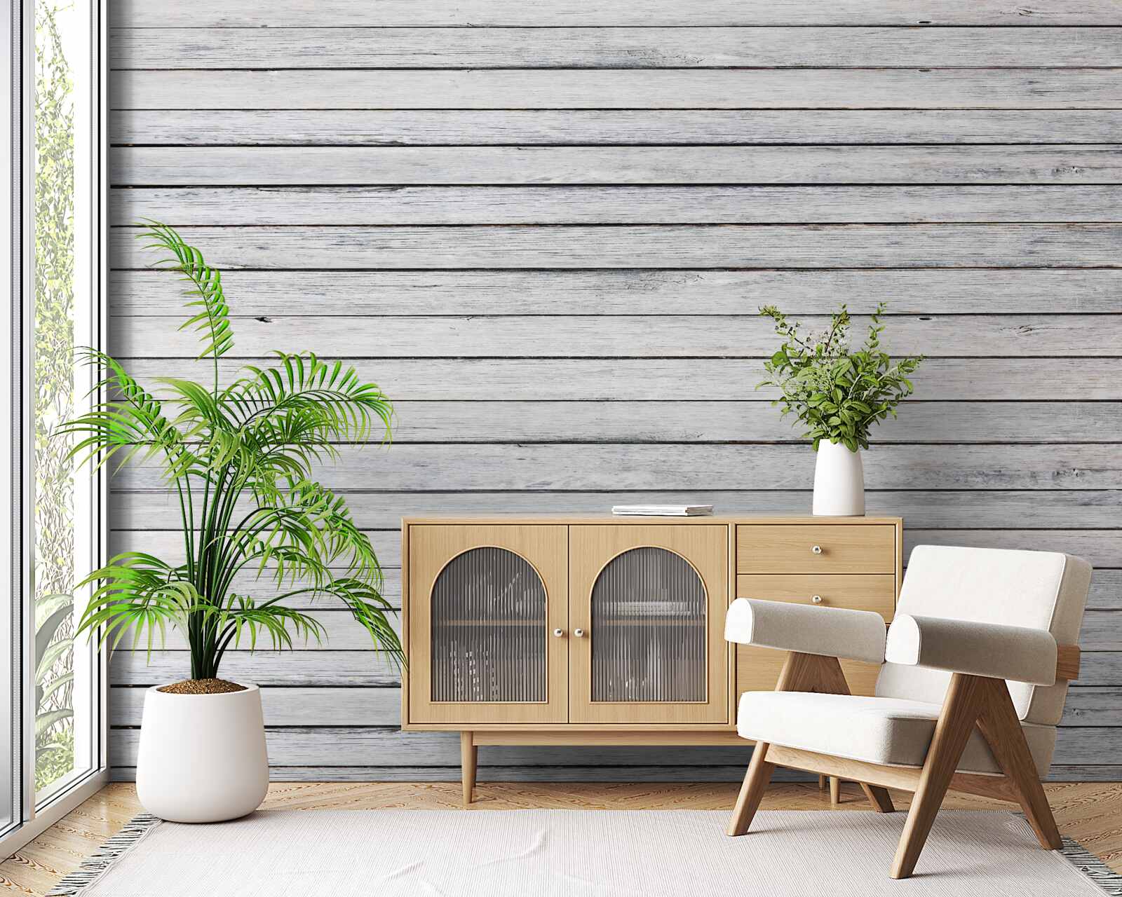 Fototapeta úzke, drevité, sivé palice