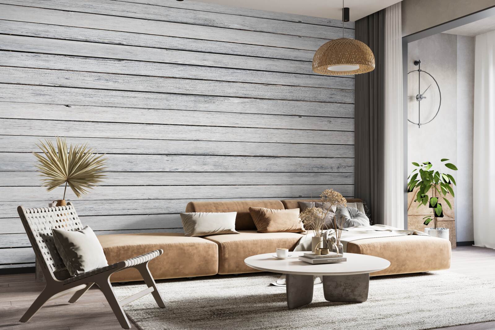 Fototapeta úzke, drevité, sivé palice