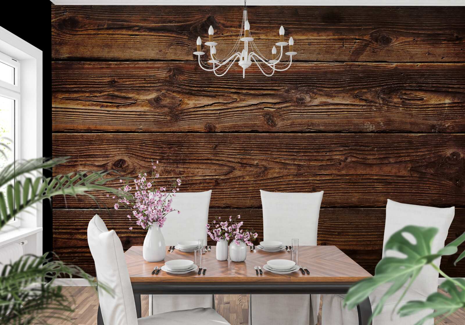 Fototapeta tmavohnedá parketová doska