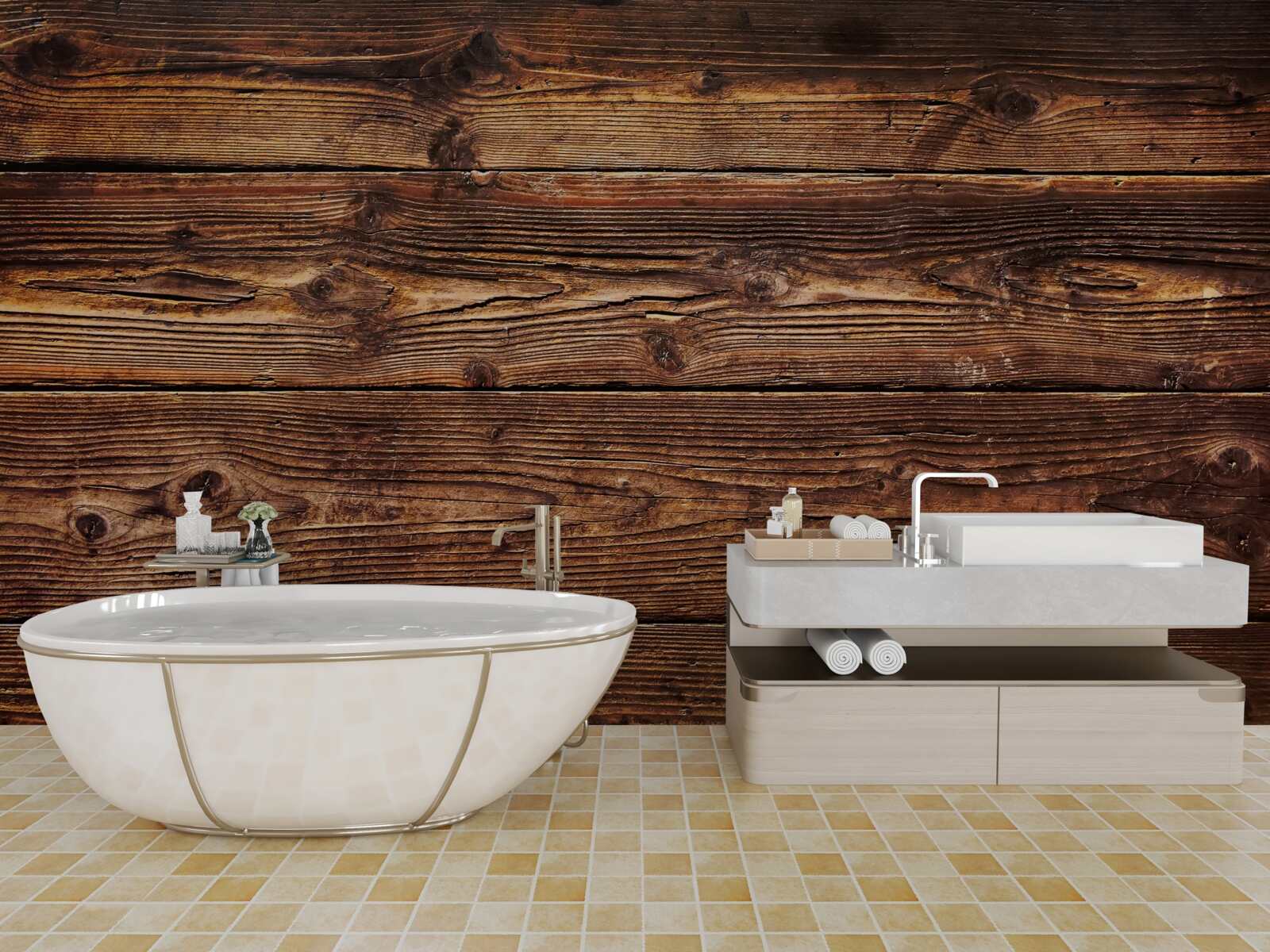 Fototapeta tmavohnedá parketová doska