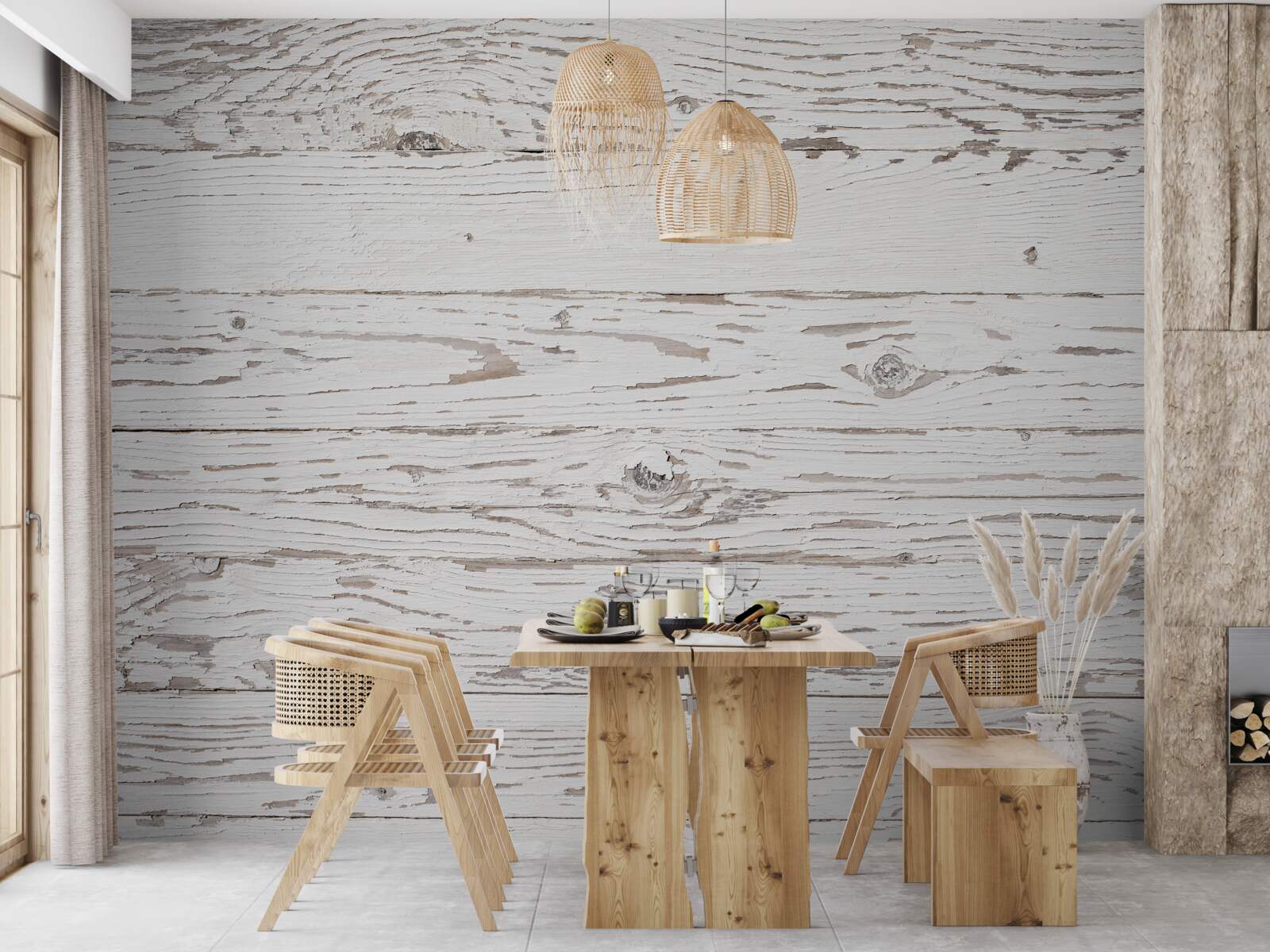 Fototapeta obielená, starožitná parketová doska