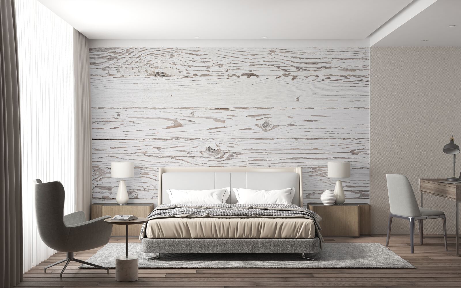 Fototapeta obielená, starožitná parketová doska