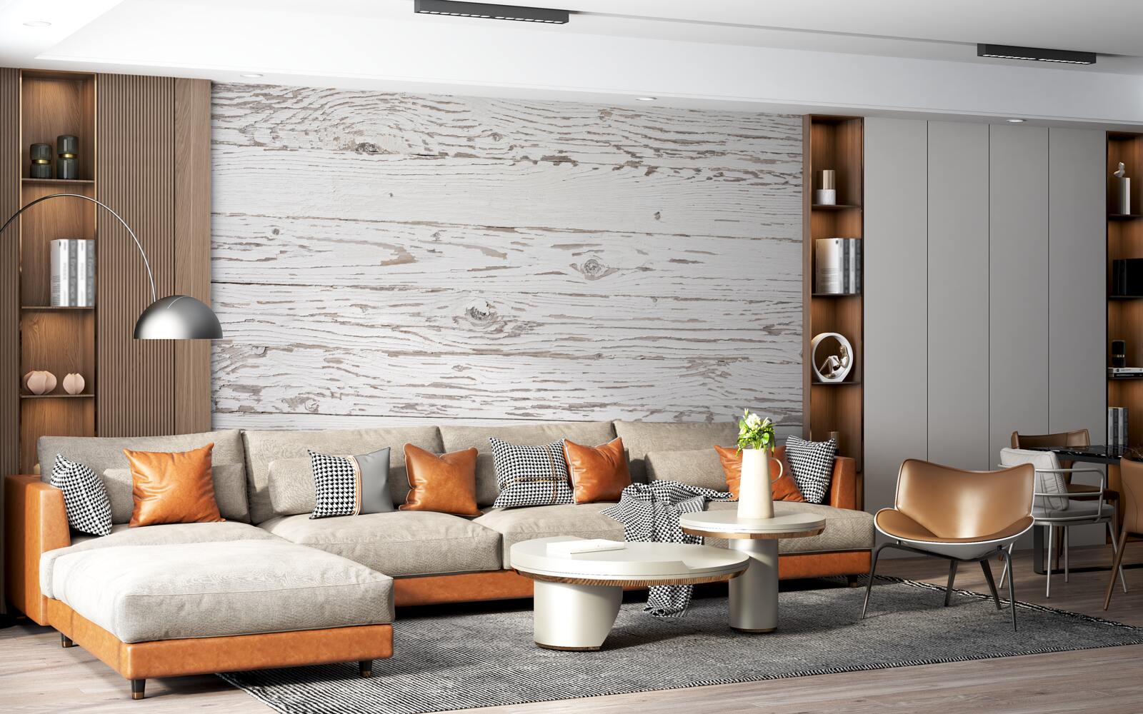 Fototapeta obielená, starožitná parketová doska