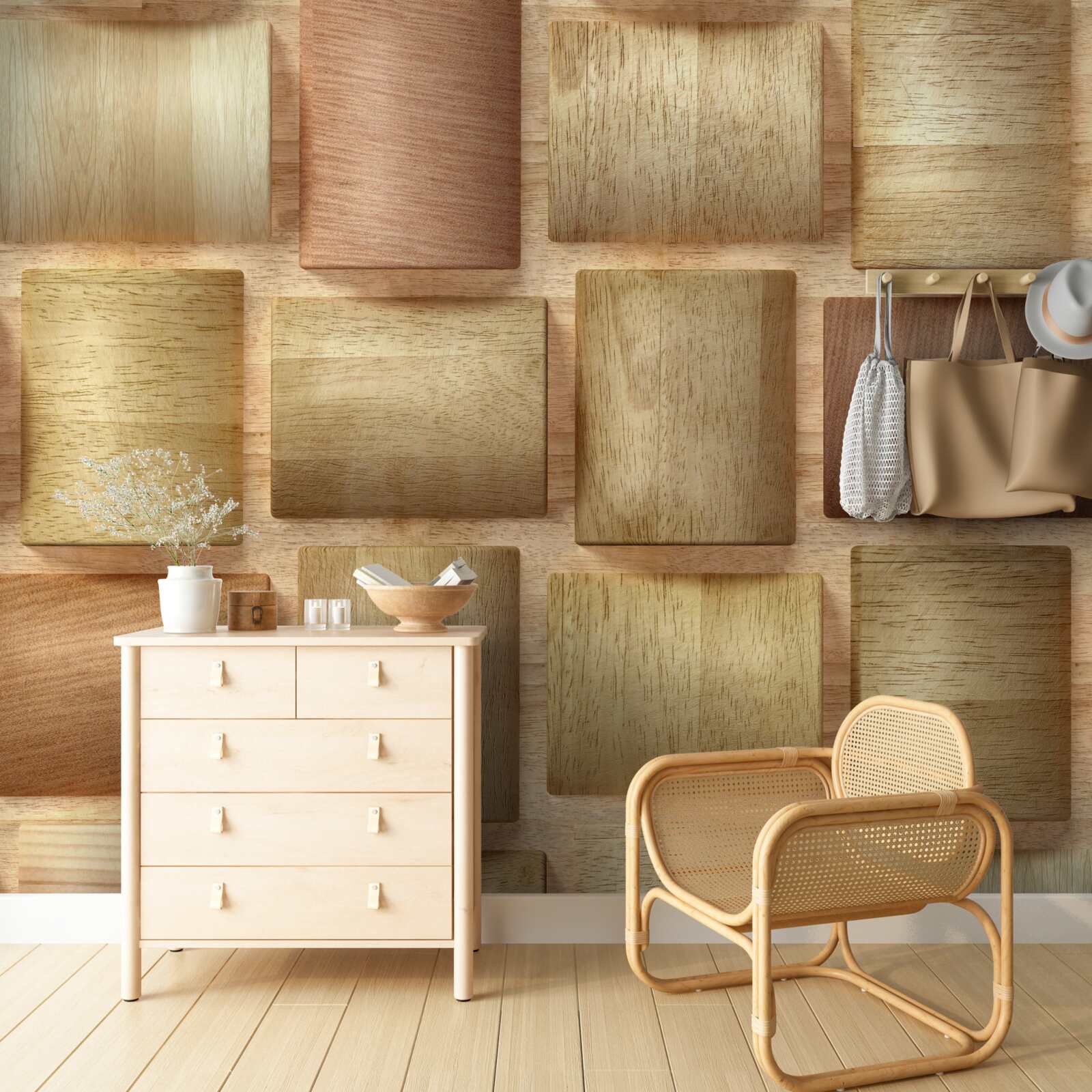 Fototapeta viacfarebné drevené kocky