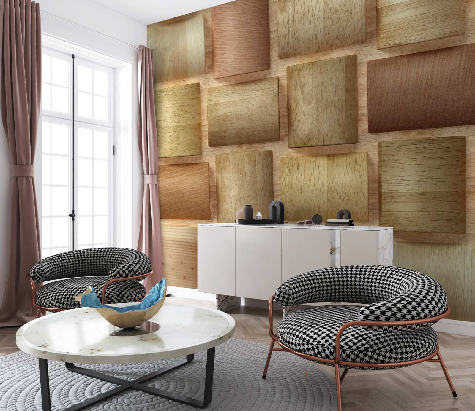 Fototapeta viacfarebné drevené kocky