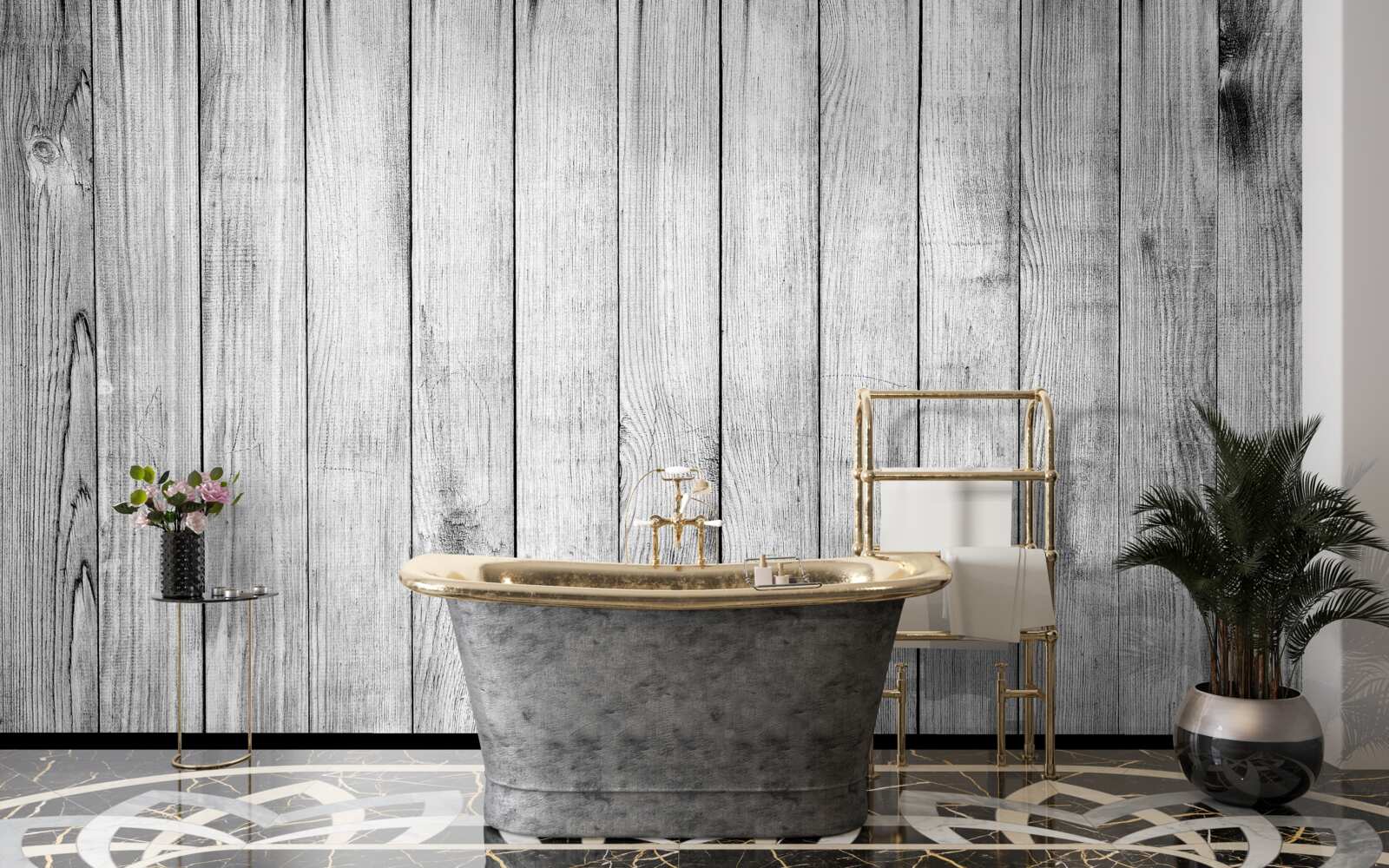 Fototapeta svetlošedá parketová doska