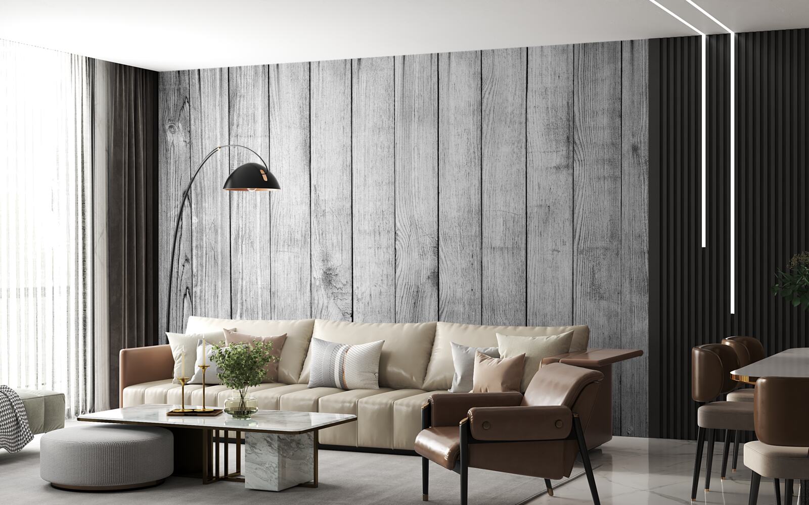 Fototapeta svetlošedá parketová doska