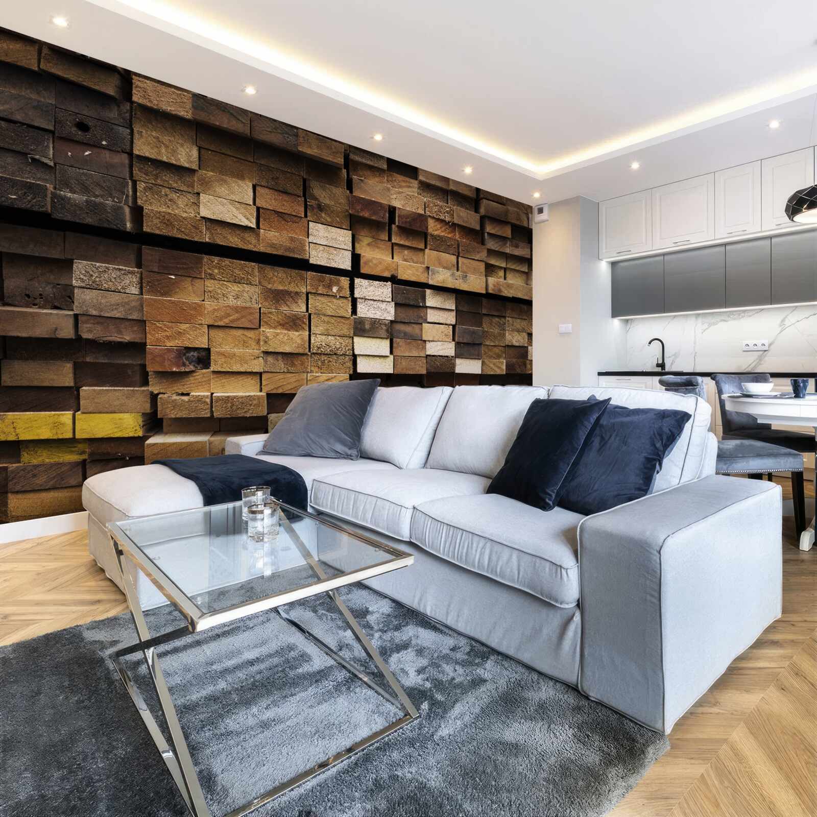 Fototapeta drevené dosky usporiadané v poradí