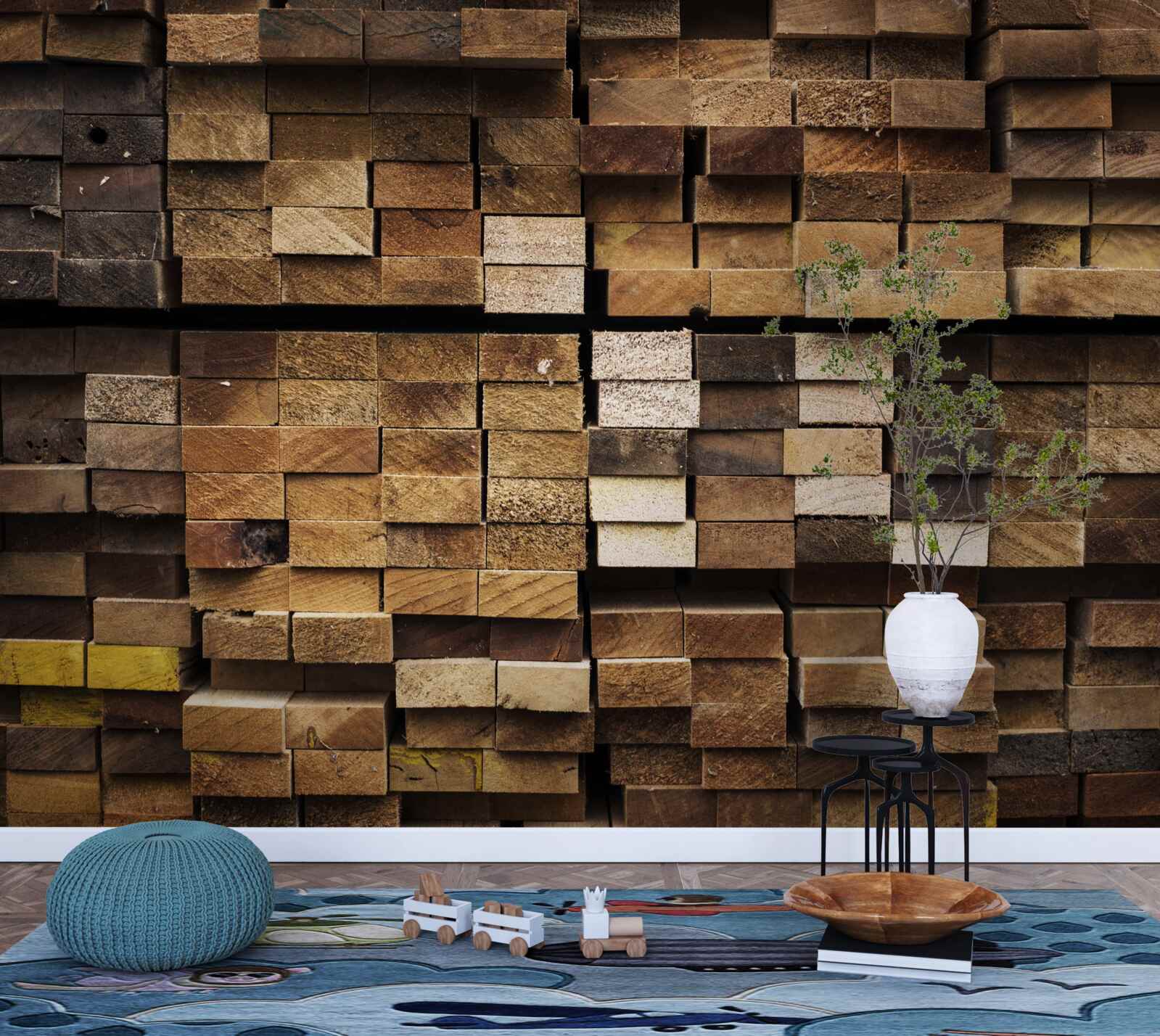 Fototapeta drevené dosky usporiadané v poradí