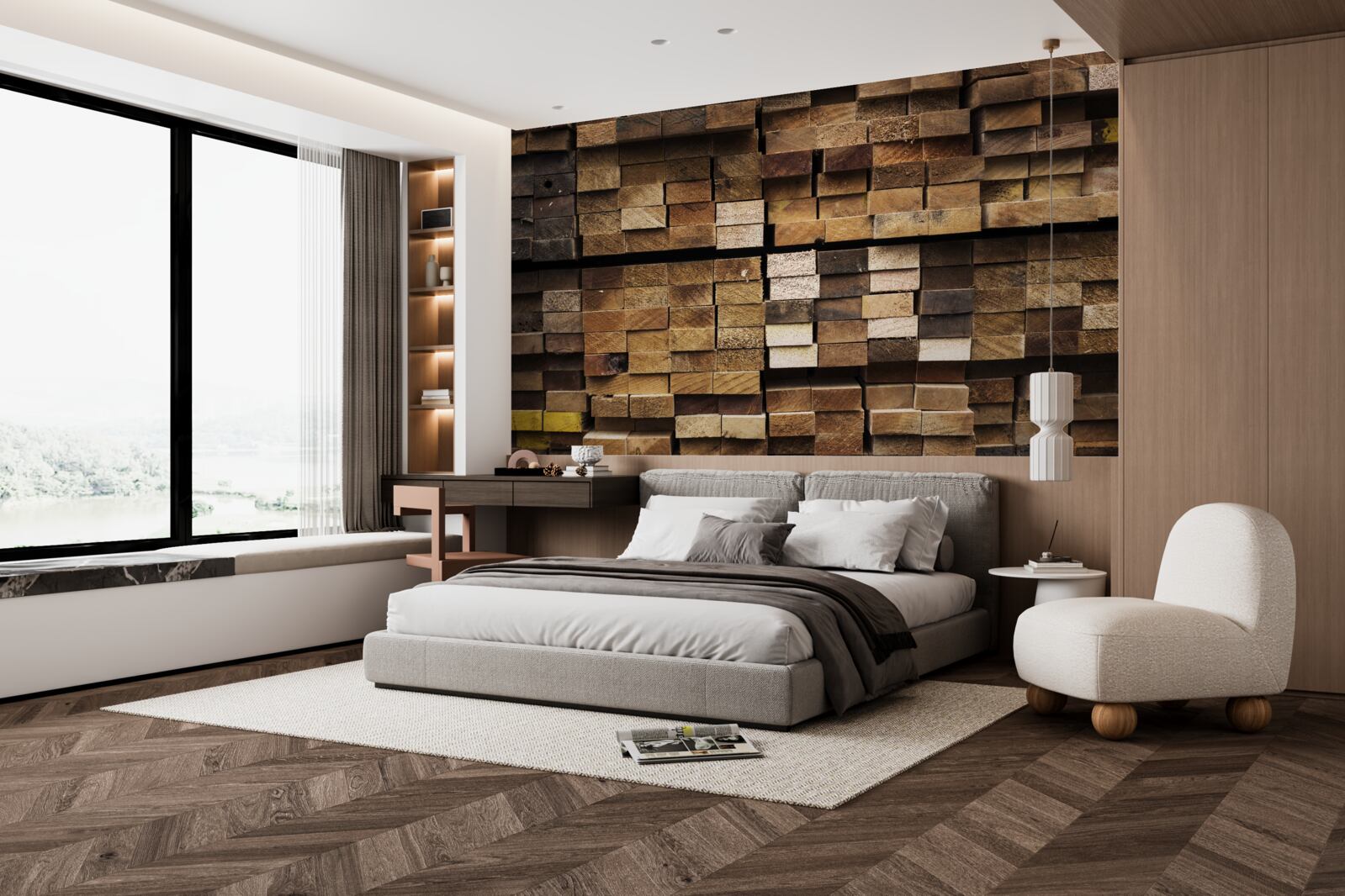 Fototapeta drevené dosky usporiadané v poradí