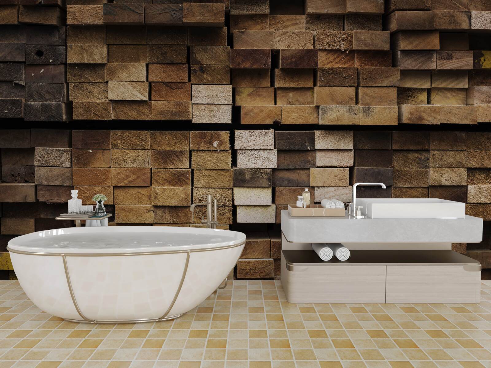 Fototapeta drevené dosky usporiadané v poradí